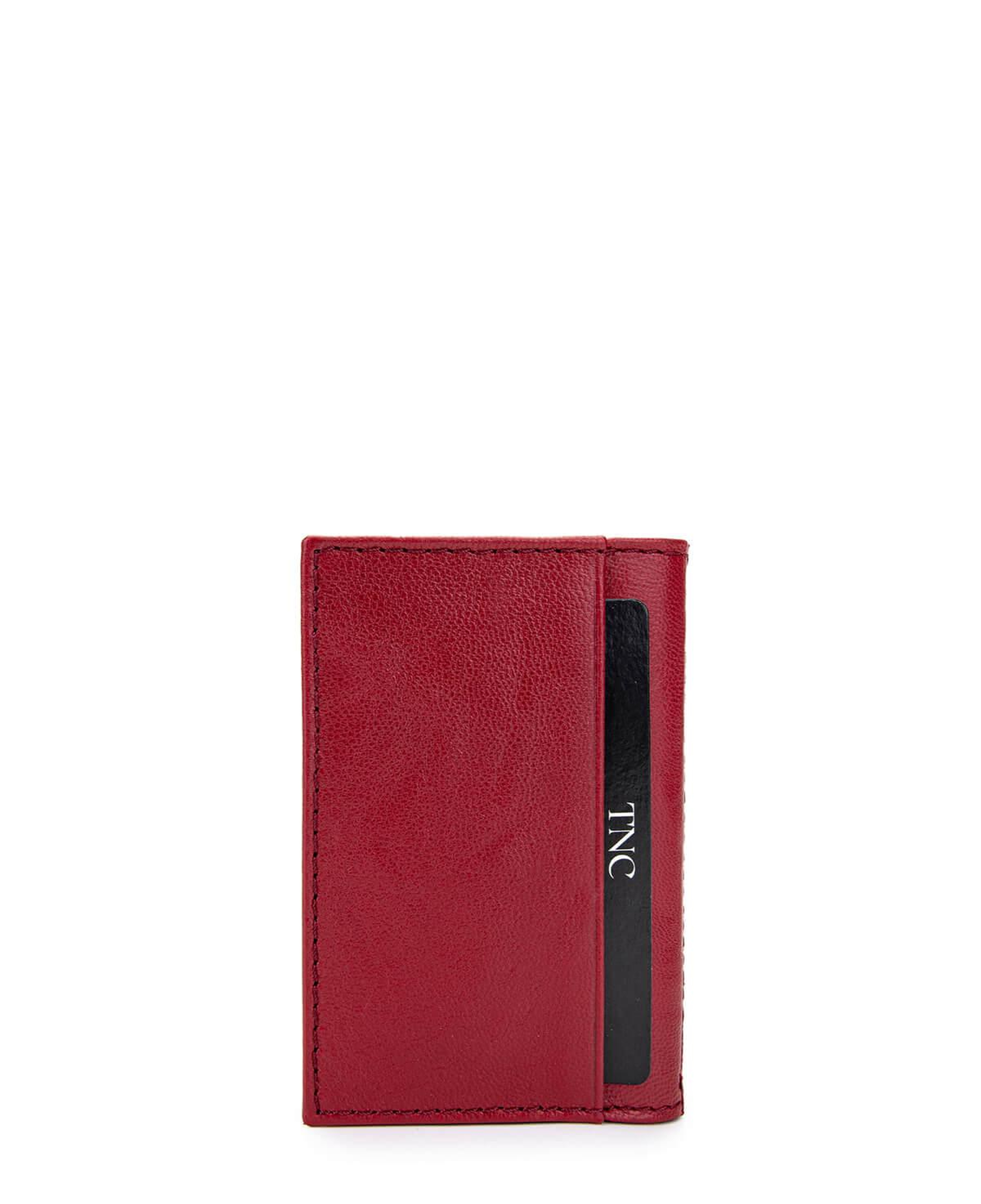 Tamer Tanca Unisex Hakiki Deri Kırmızı Kartlık