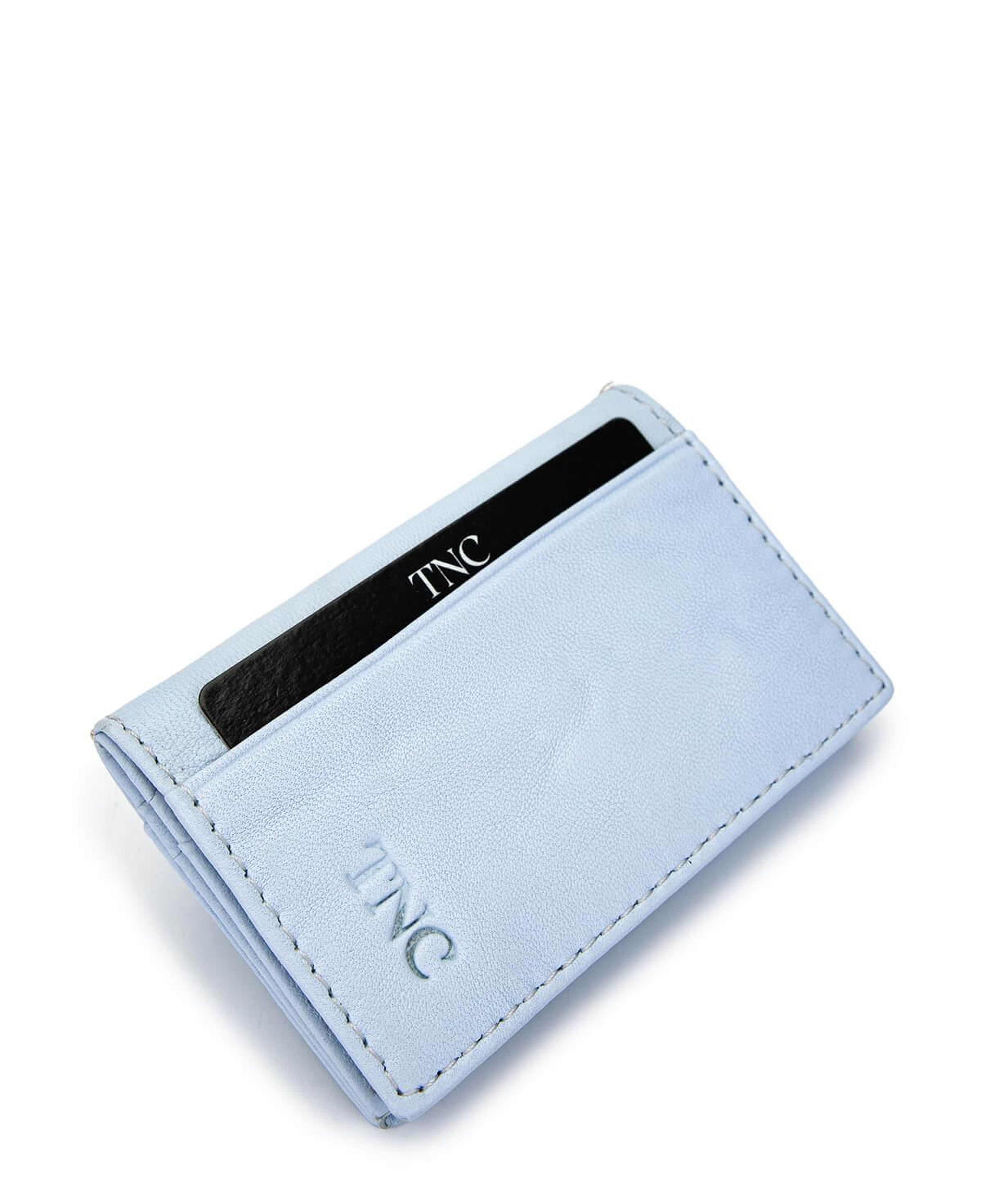 Tamer Tanca Unisex Hakiki Deri Buz Mavi Kartlık