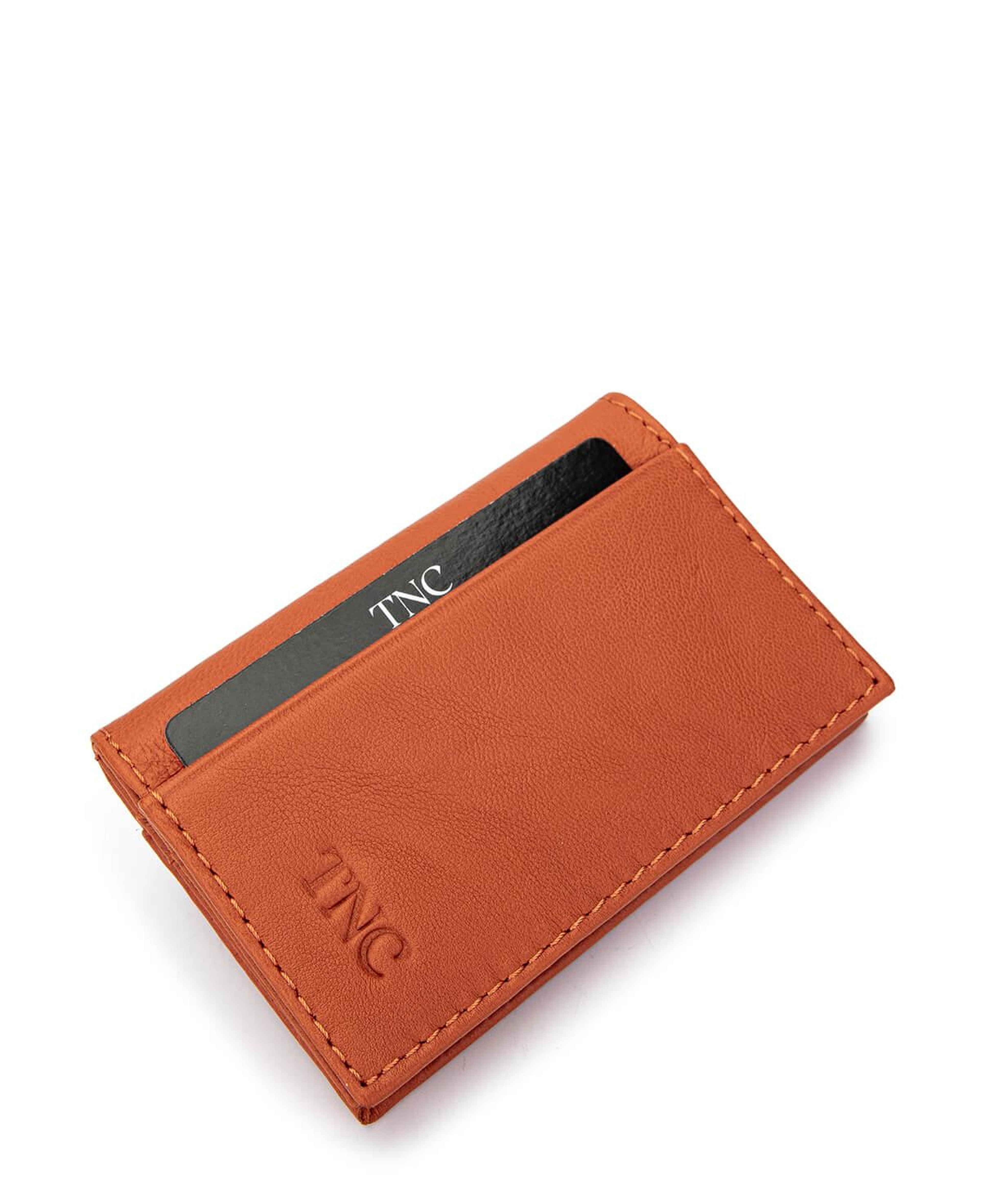 Tamer Tanca Unisex Hakiki Deri Turuncu Kartlık
