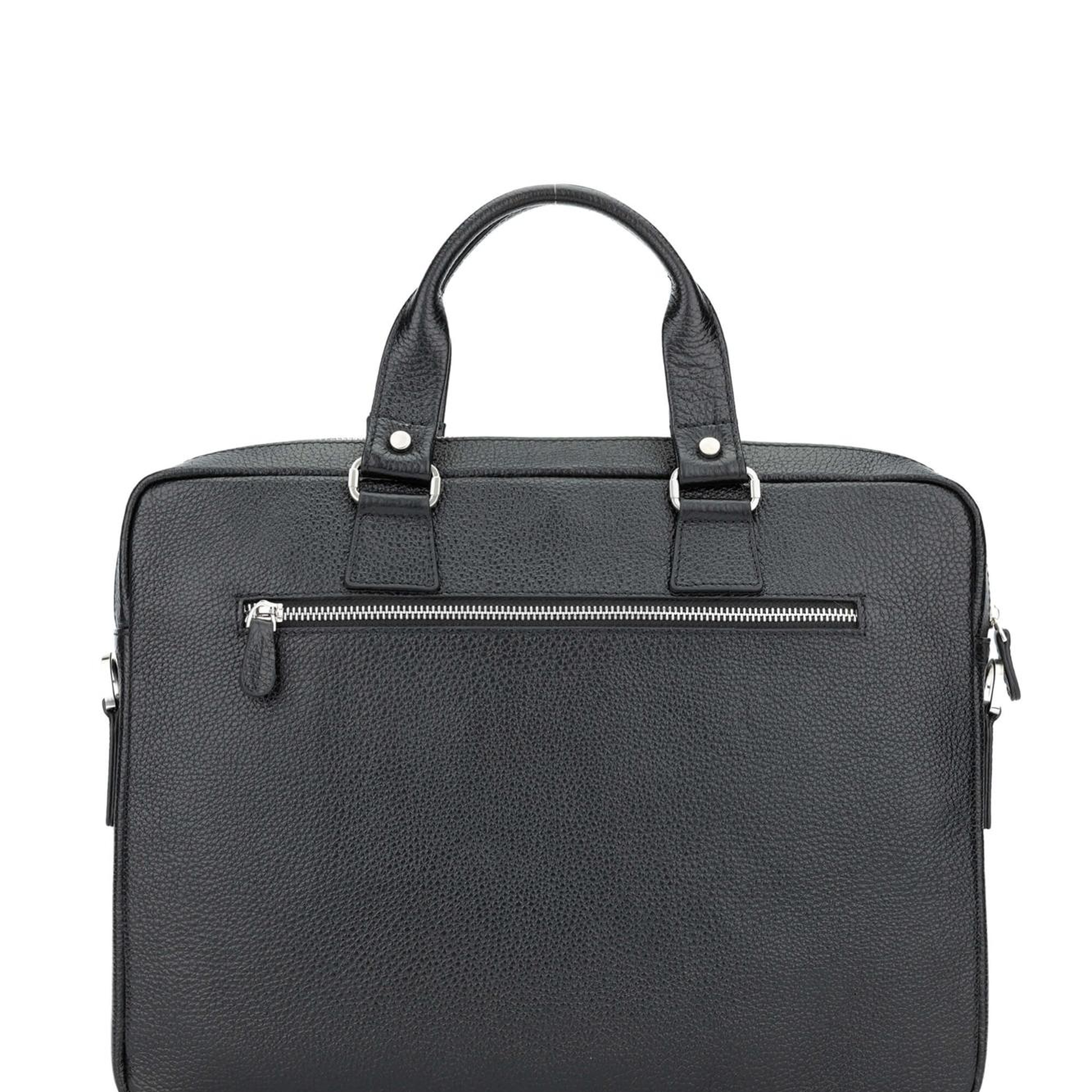 Tamer Tanca Erkek Hakiki Deri Siyah Evrak Çantası