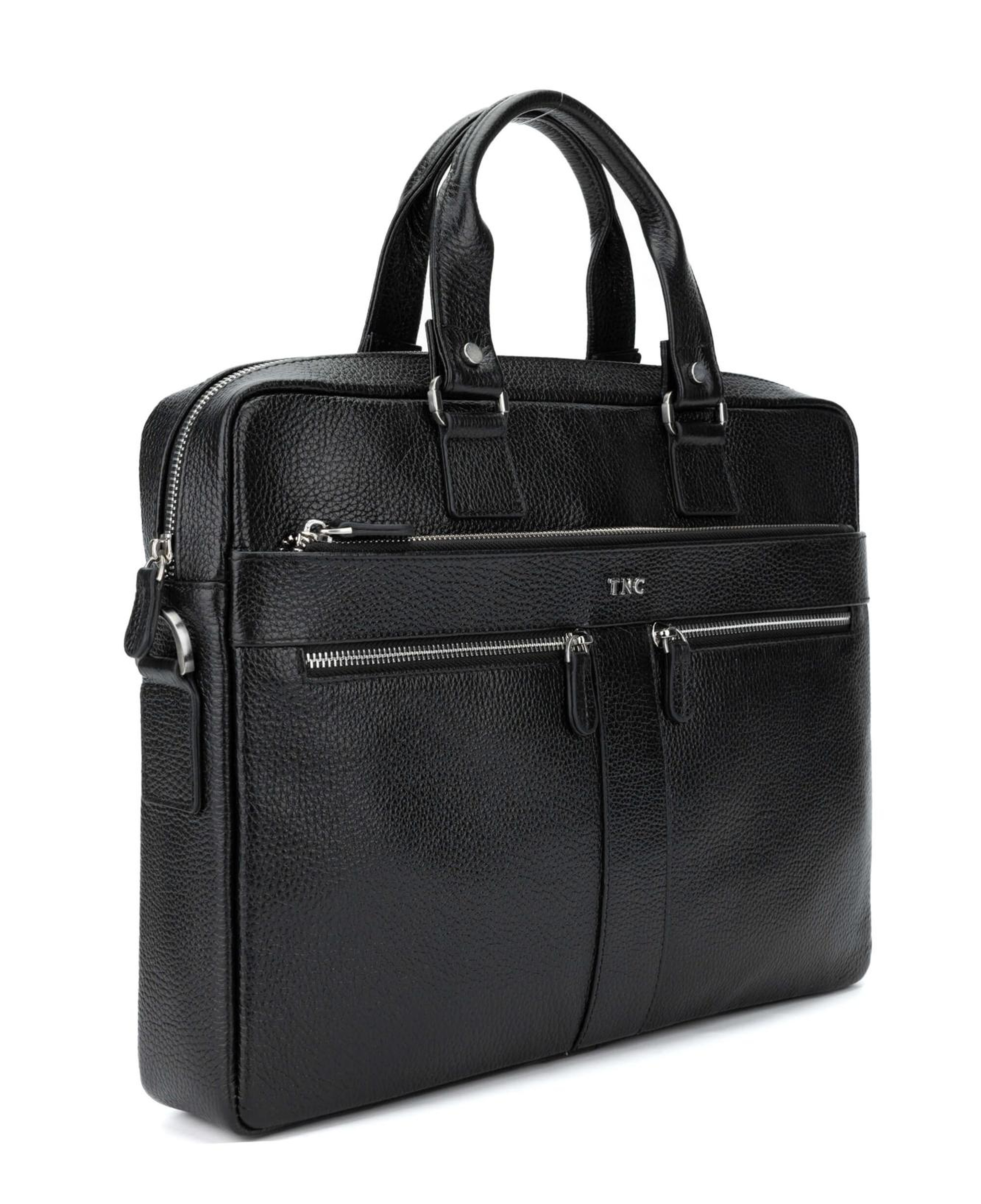 Tamer Tanca Erkek Hakiki Deri Siyah Evrak Çantası