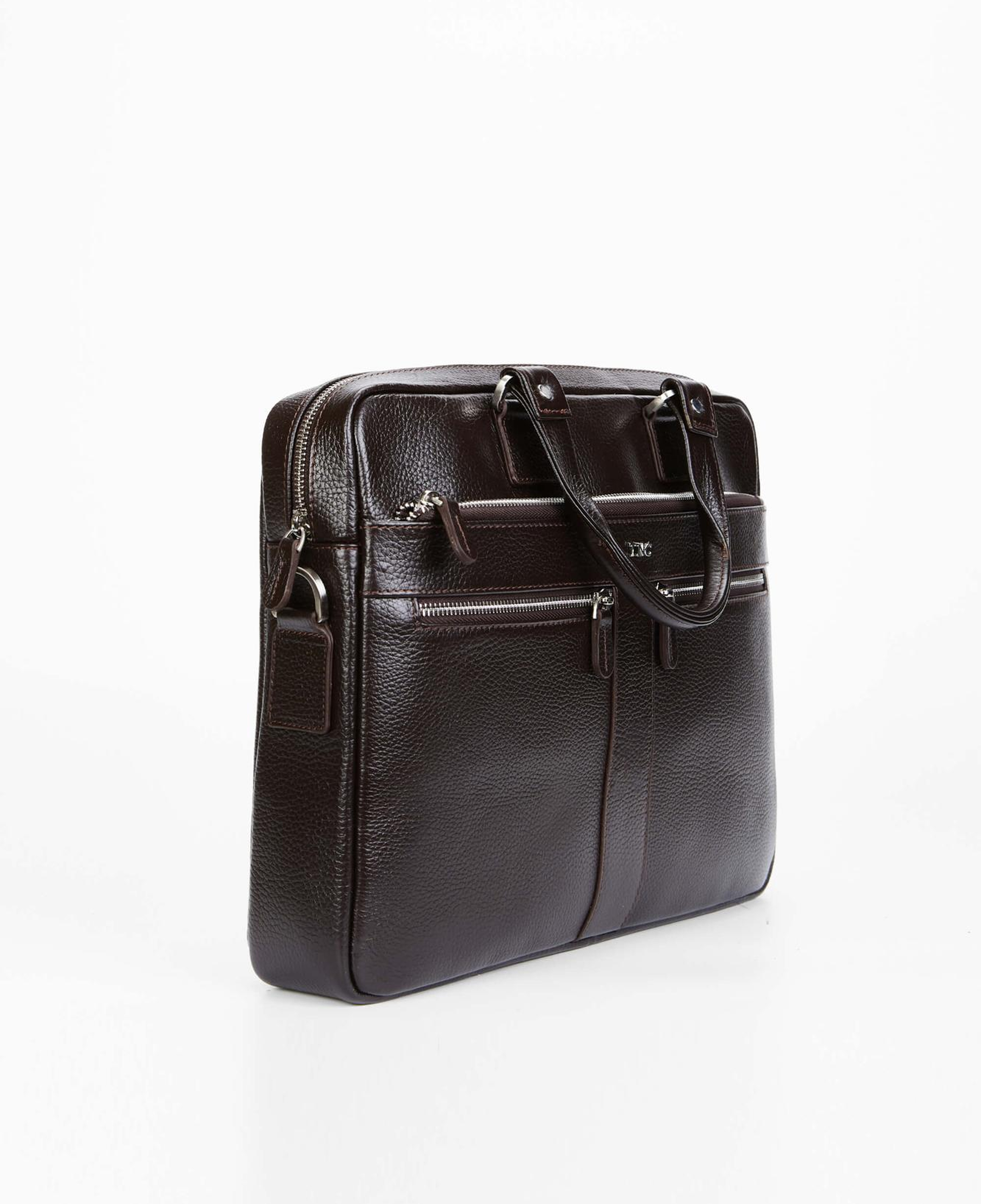 Tamer Tanca Erkek Hakiki Deri Kahverengi Evrak Çantası