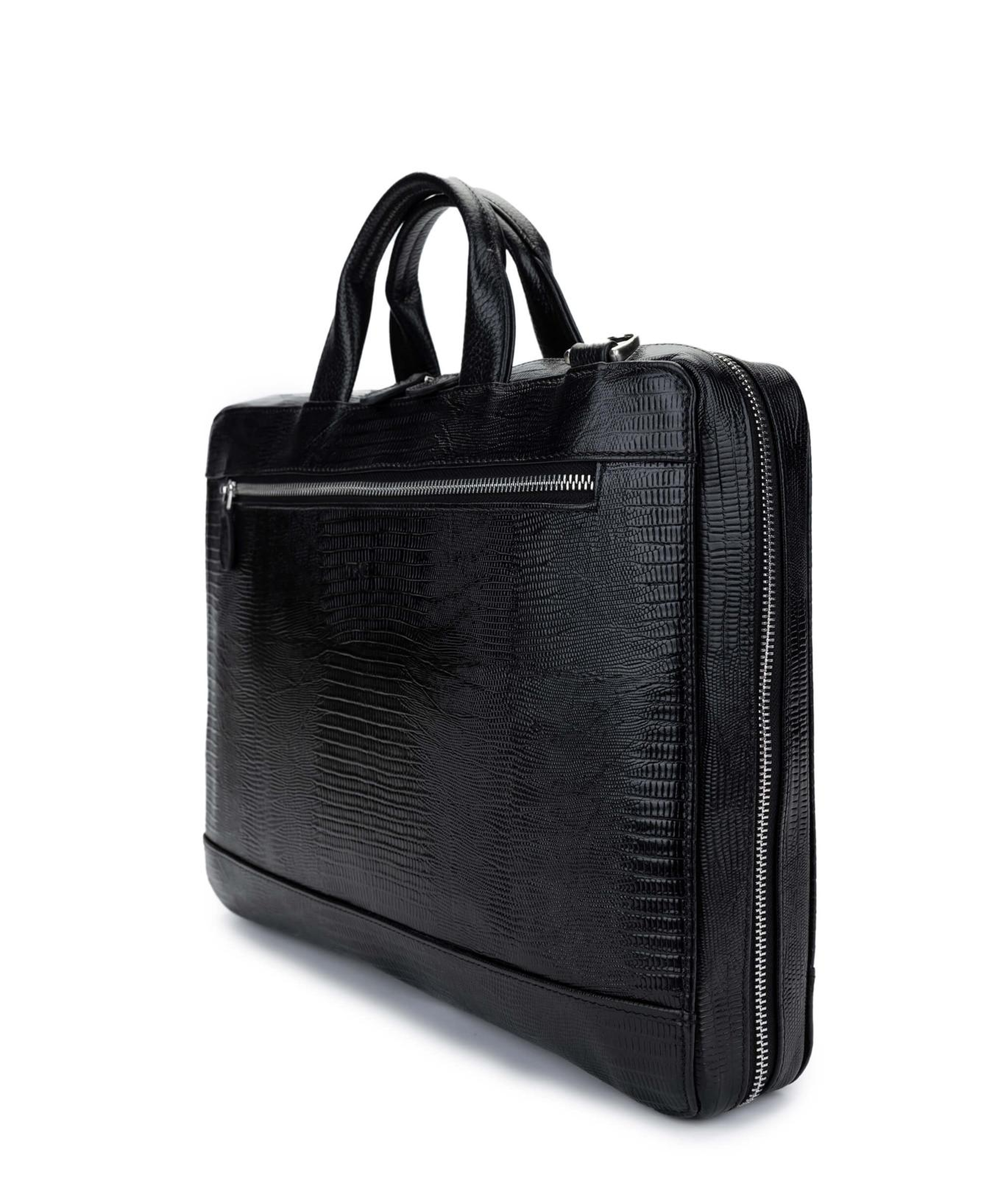 Tamer Tanca Erkek Hakiki Deri Siyah Evrak Çantası