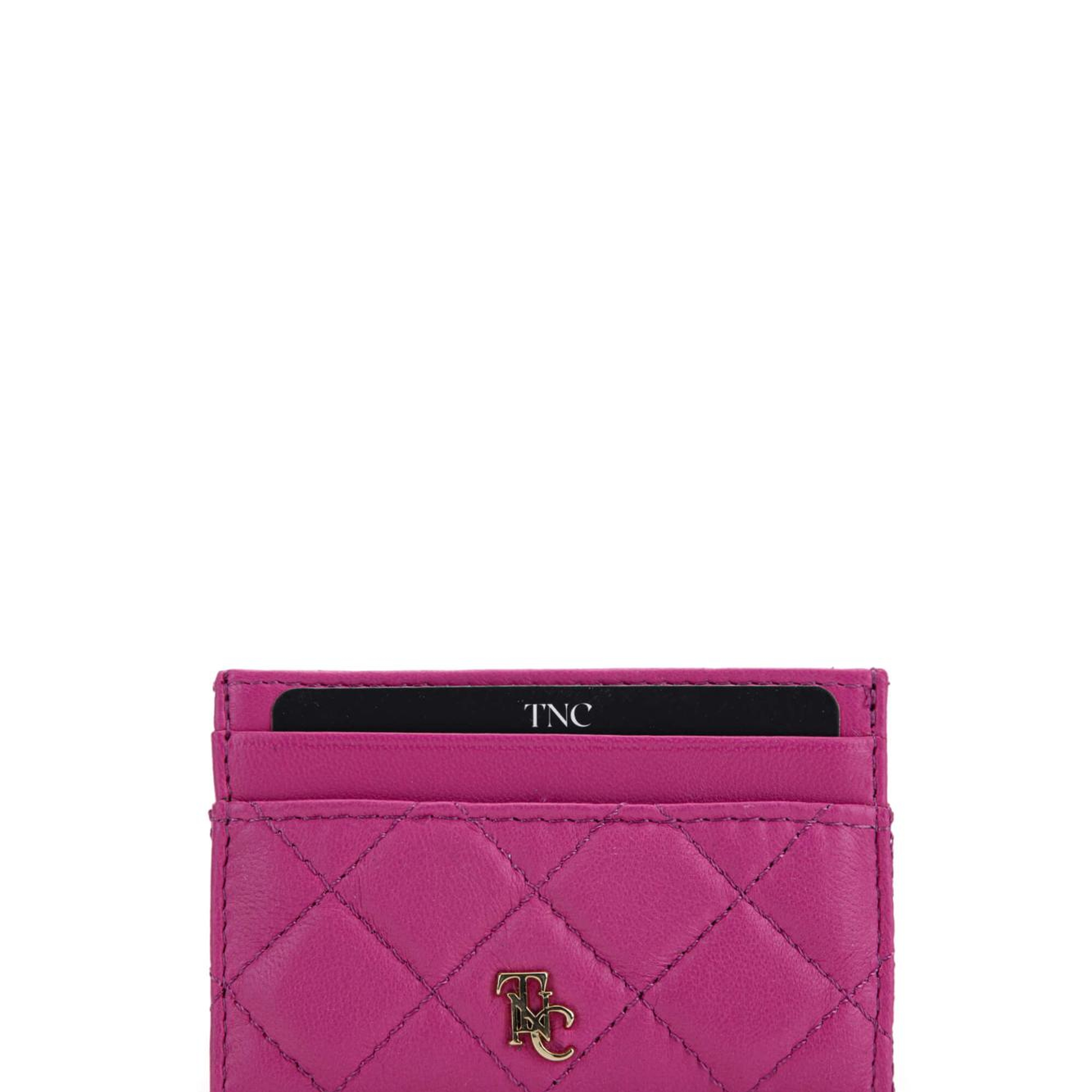 Tamer Tanca Unisex Hakiki Deri Fuşya Kartlık