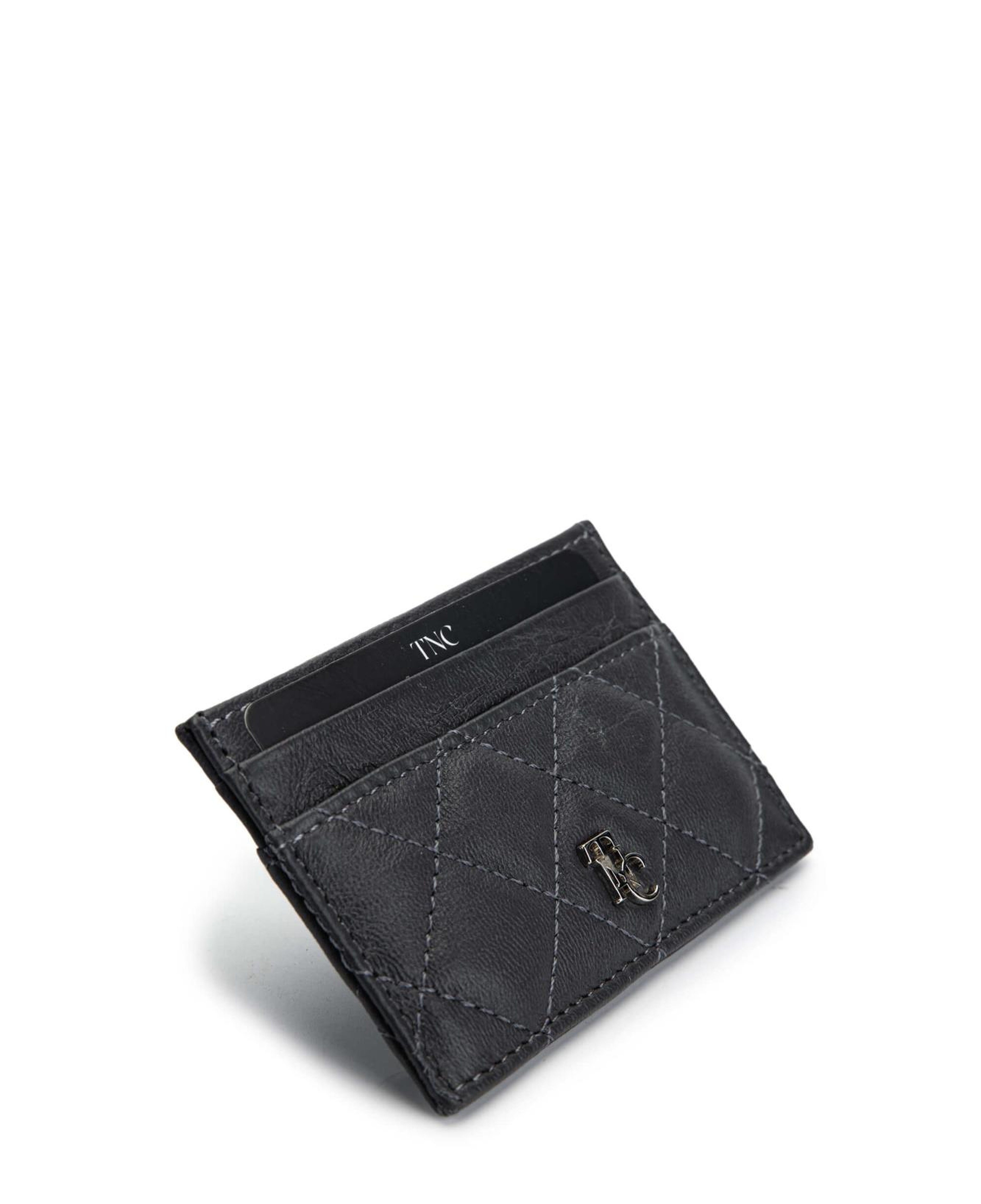 Tamer Tanca Unisex Hakiki Deri Gri Kartlık