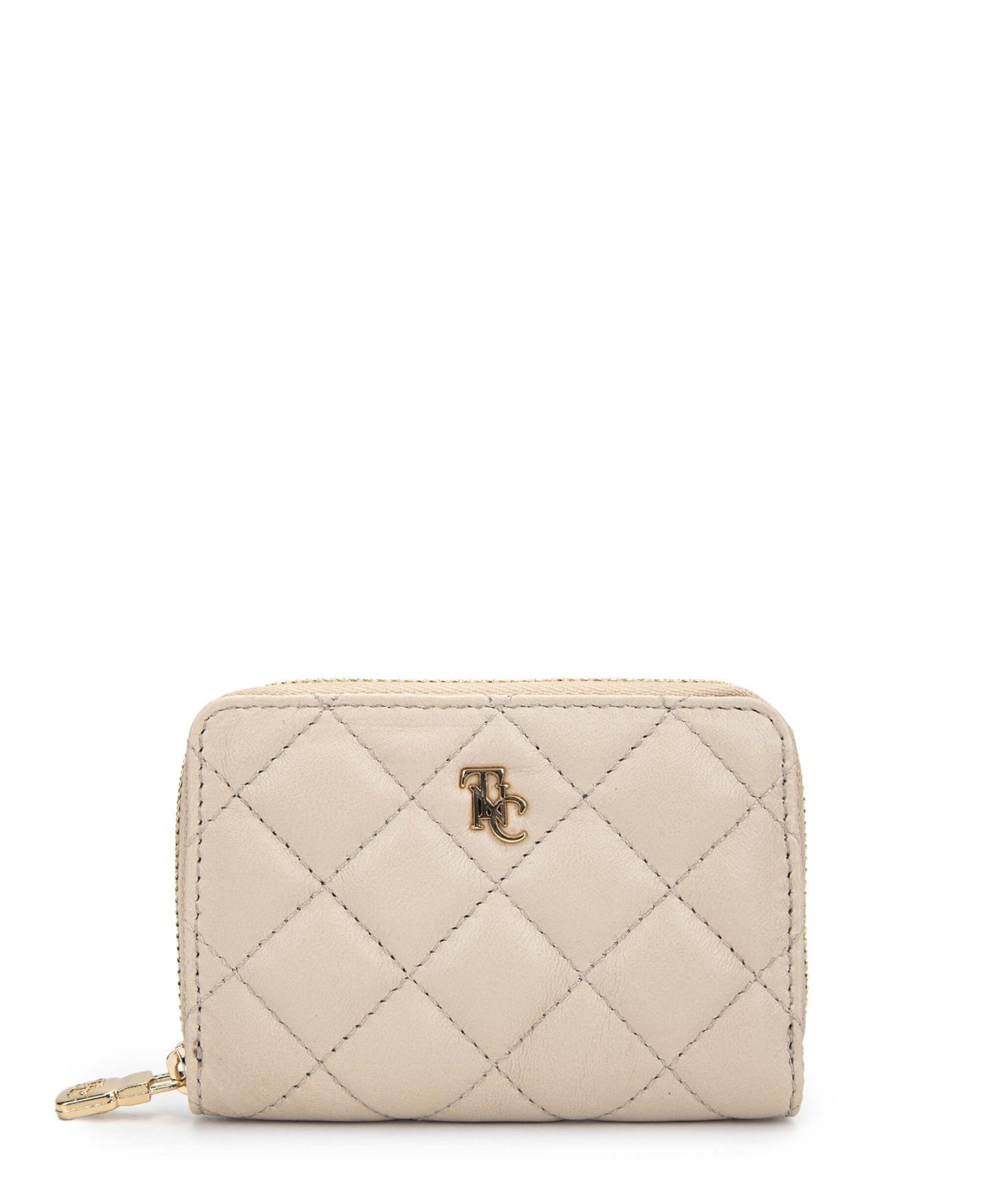 Tamer Tanca Unisex Hakiki Deri Bej Cüzdan Cuzdan