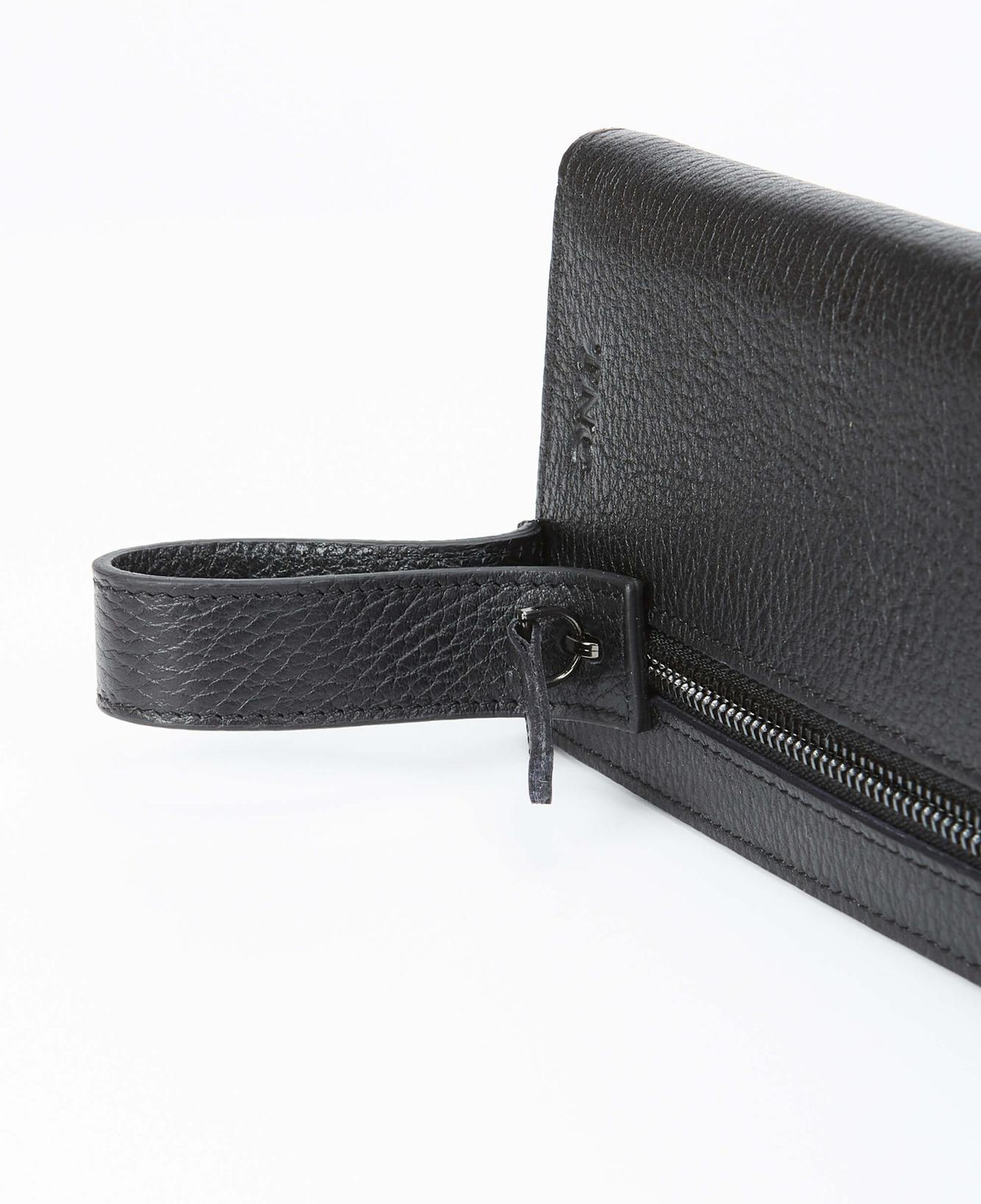 Tamer Tanca Erkek Hakiki Deri Siyah Floter El Çantası