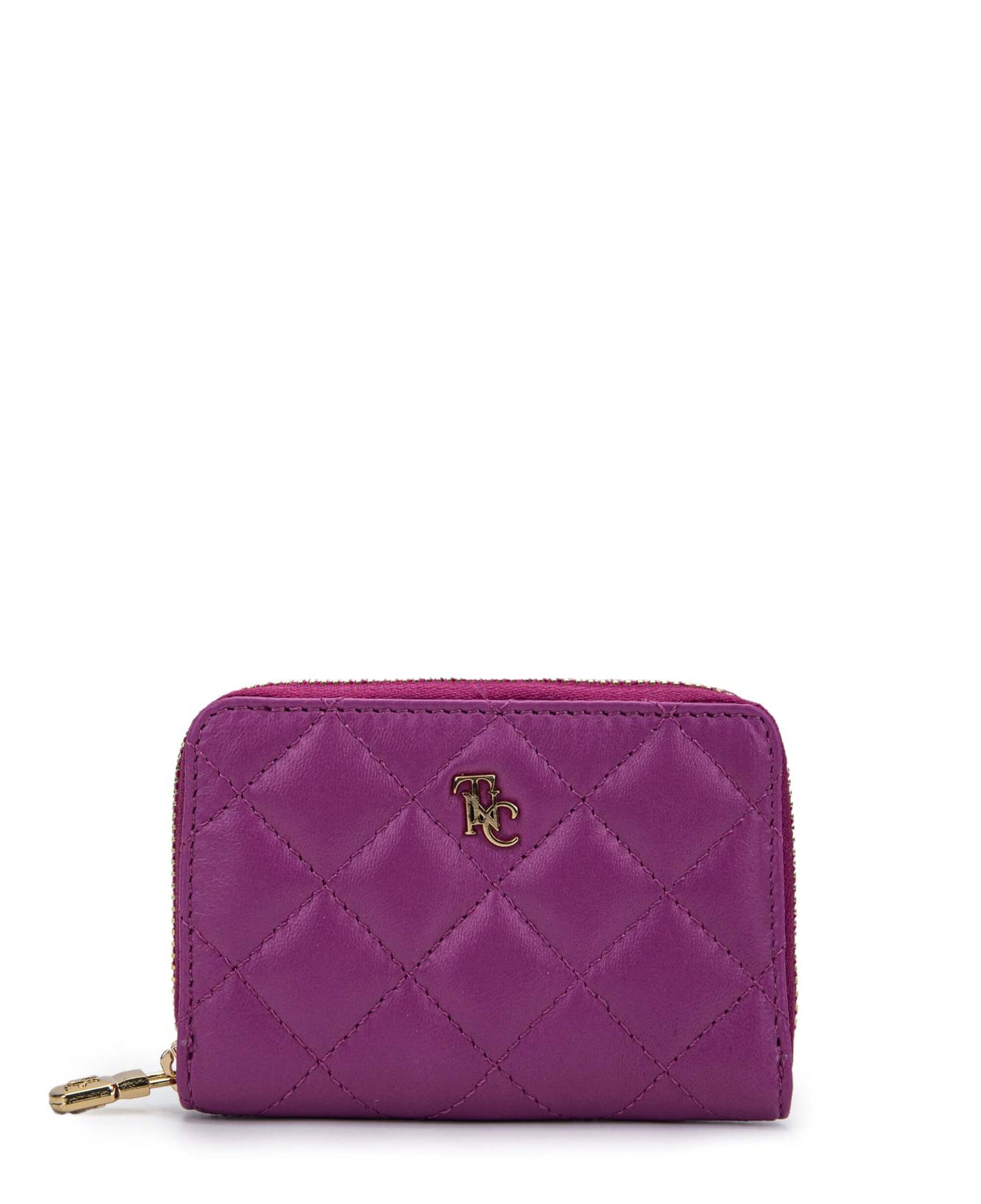 Tamer Tanca Unisex Hakiki Deri Mor Cüzdan Cuzdan