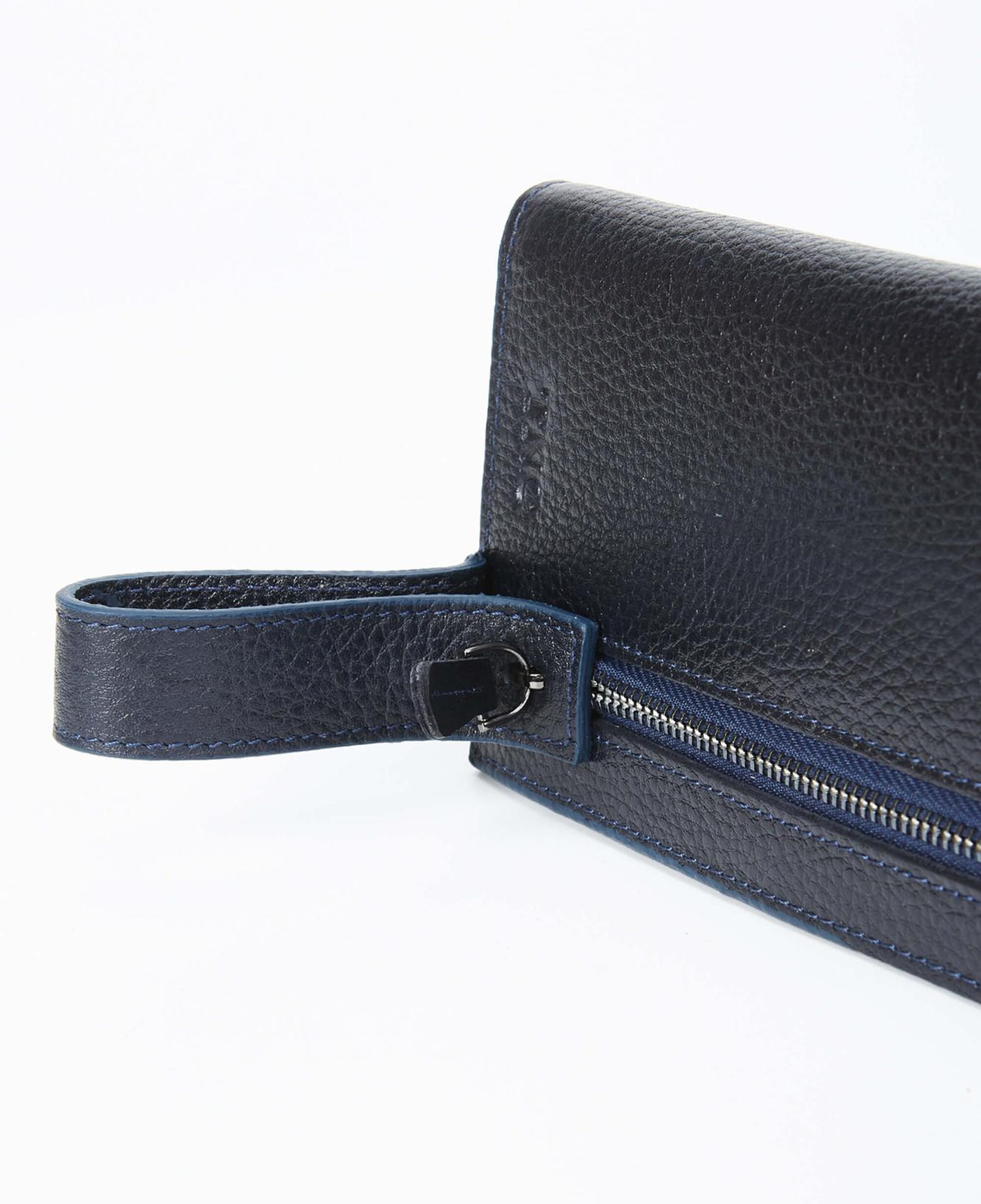 Tamer Tanca Erkek Hakiki Deri Lacivert El Çantası