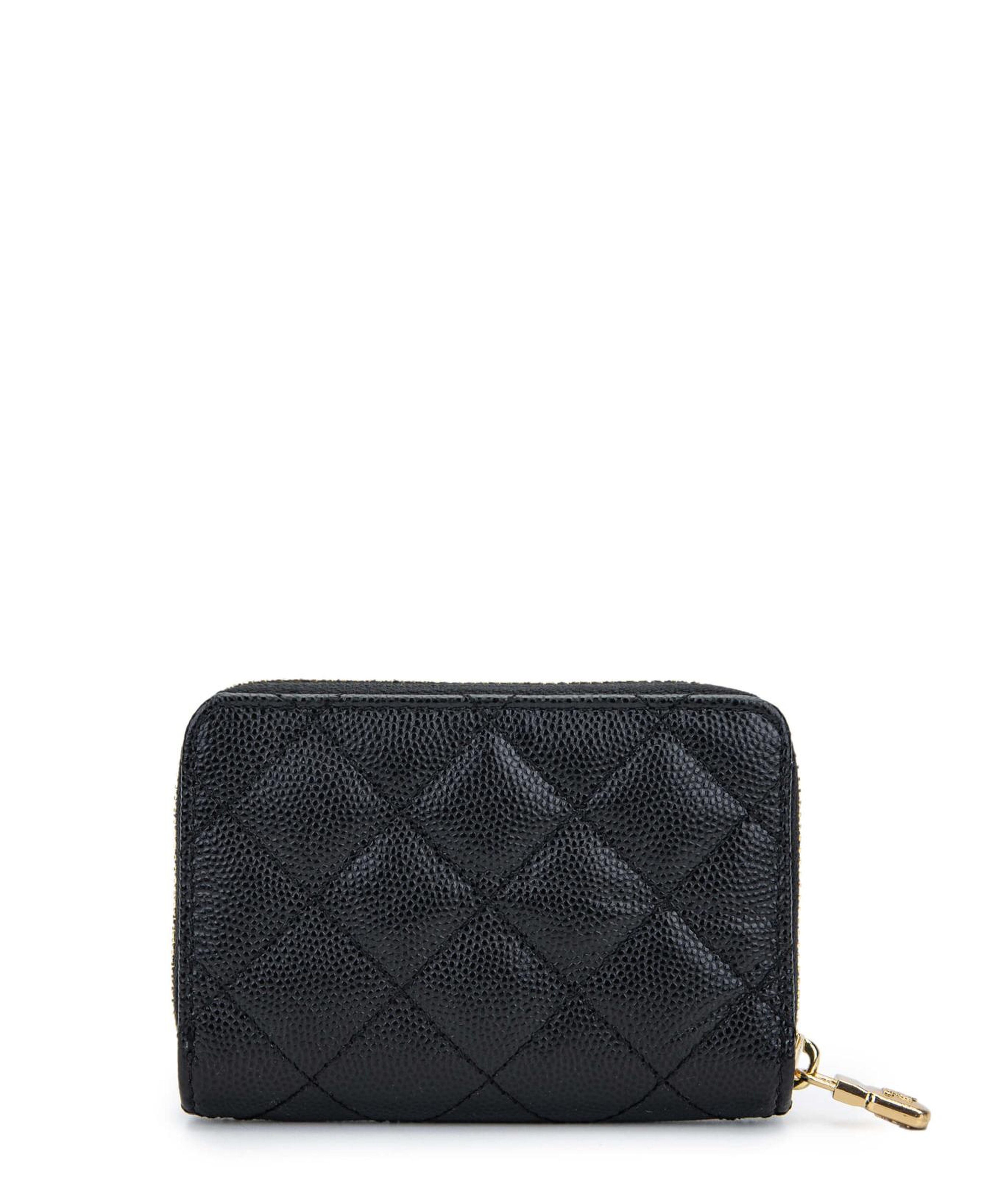 Tamer Tanca Unisex Hakiki Deri Siyah Havyar Cüzdan Cuzdan