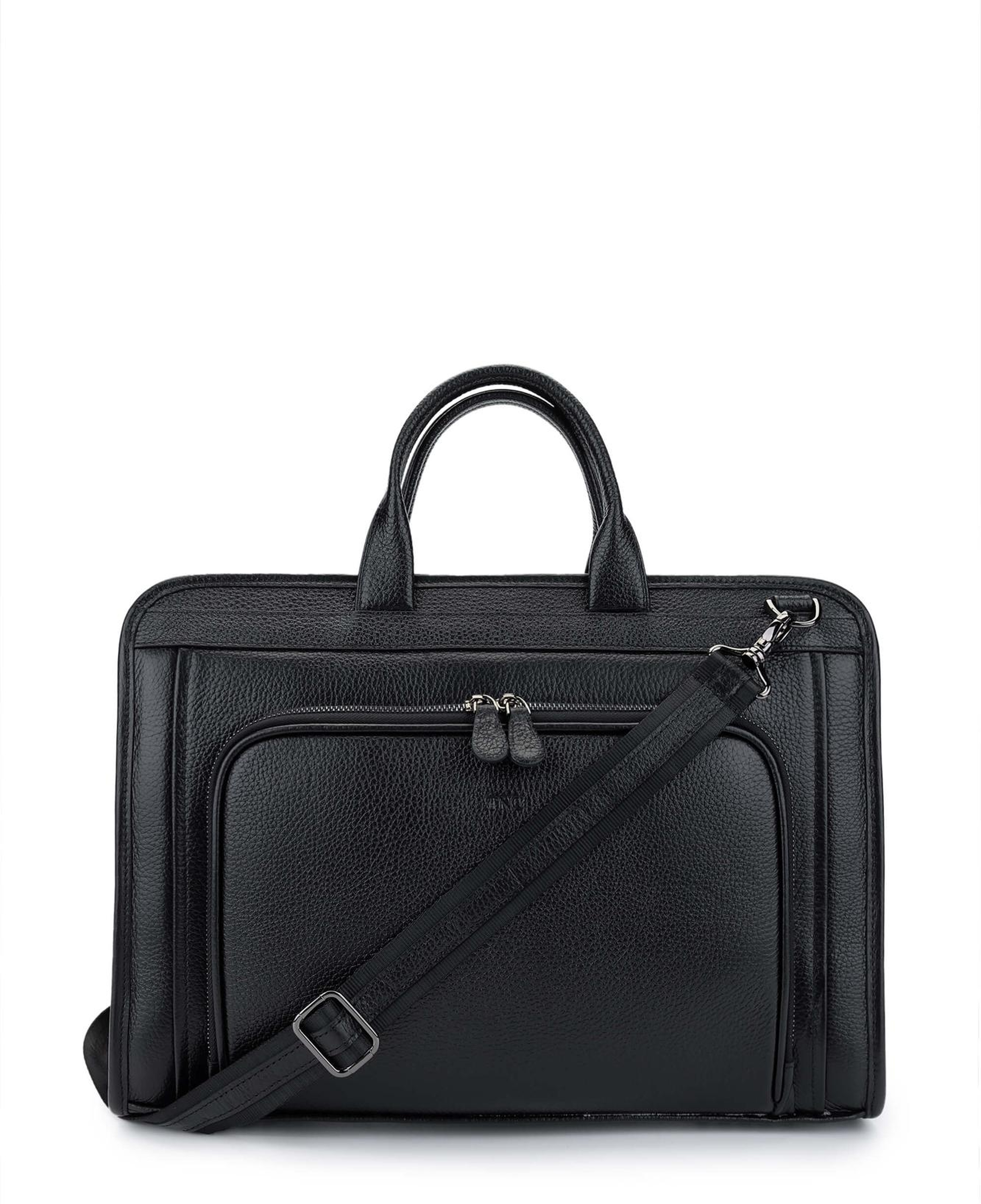 Tamer Tanca Erkek Hakiki Deri Siyah Floter Evrak Çantası