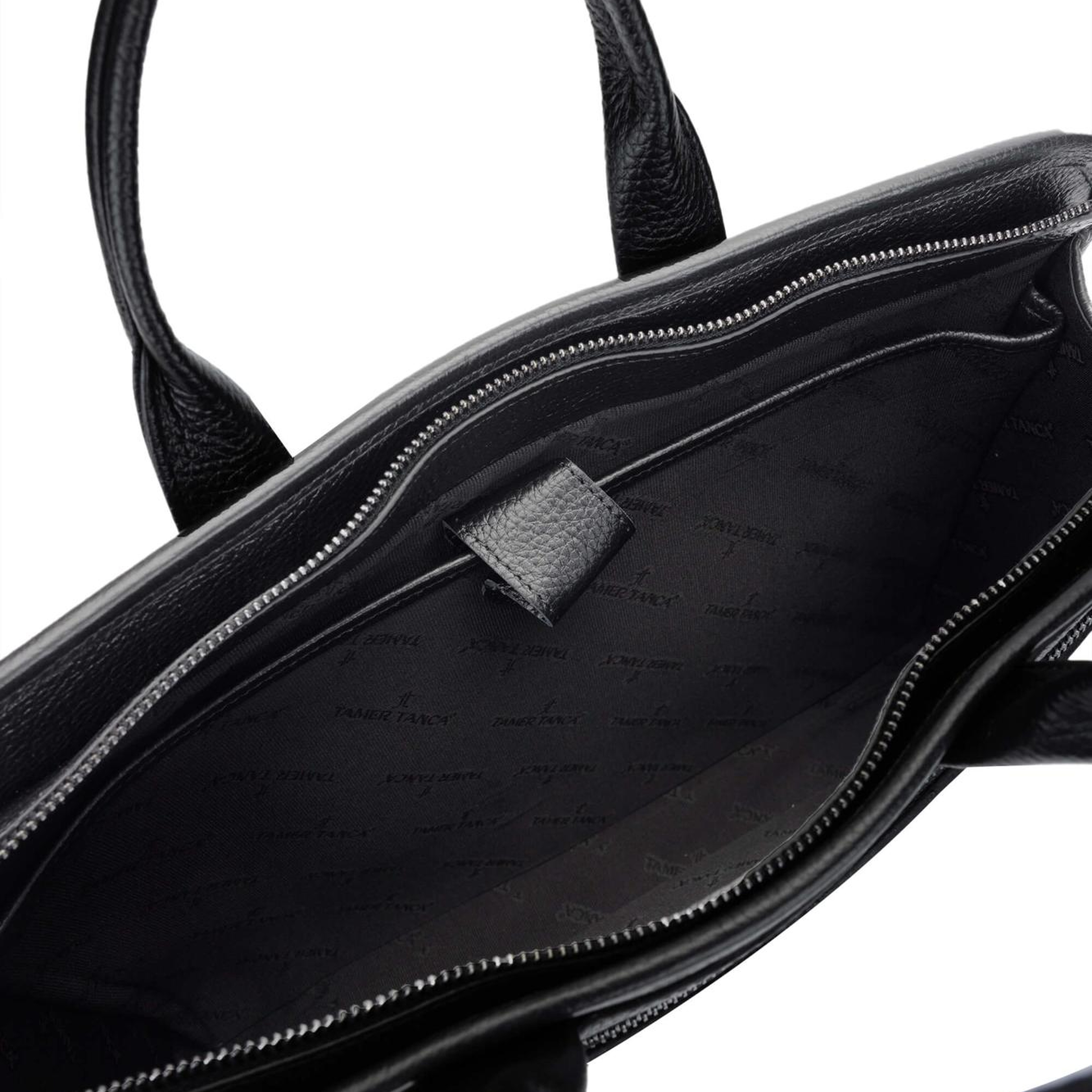 Tamer Tanca Erkek Hakiki Deri Siyah Floter Evrak Çantası