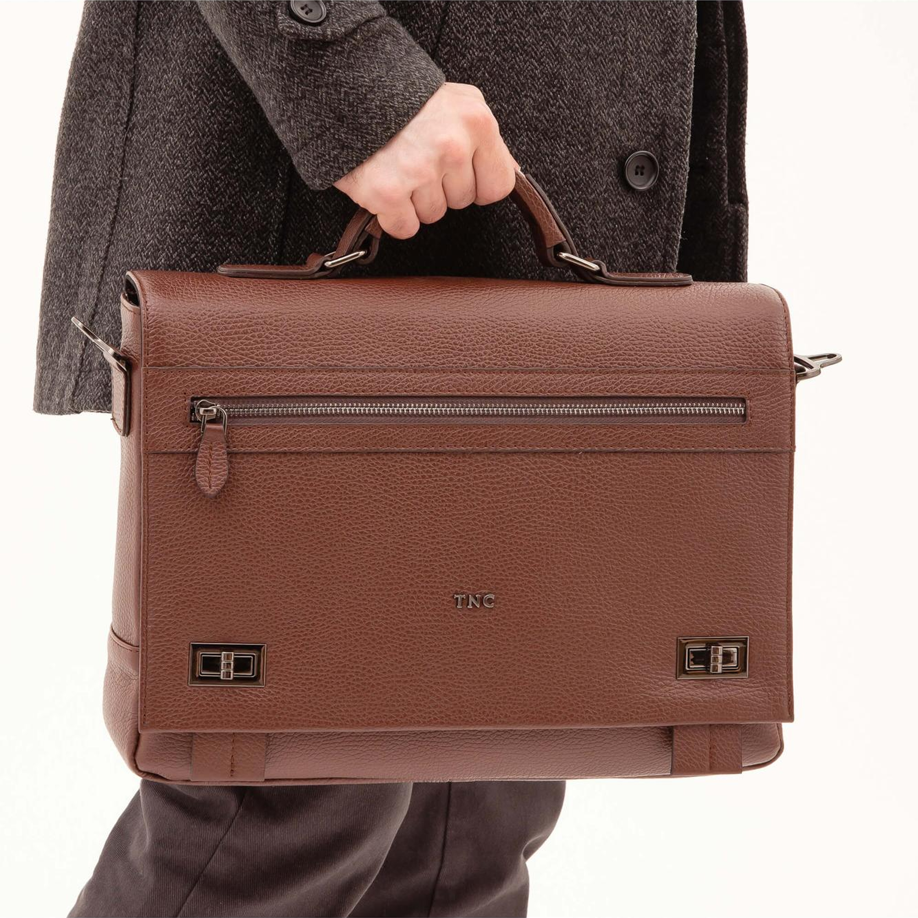 Tamer Tanca Erkek Hakiki Deri Taba Evrak Çantası