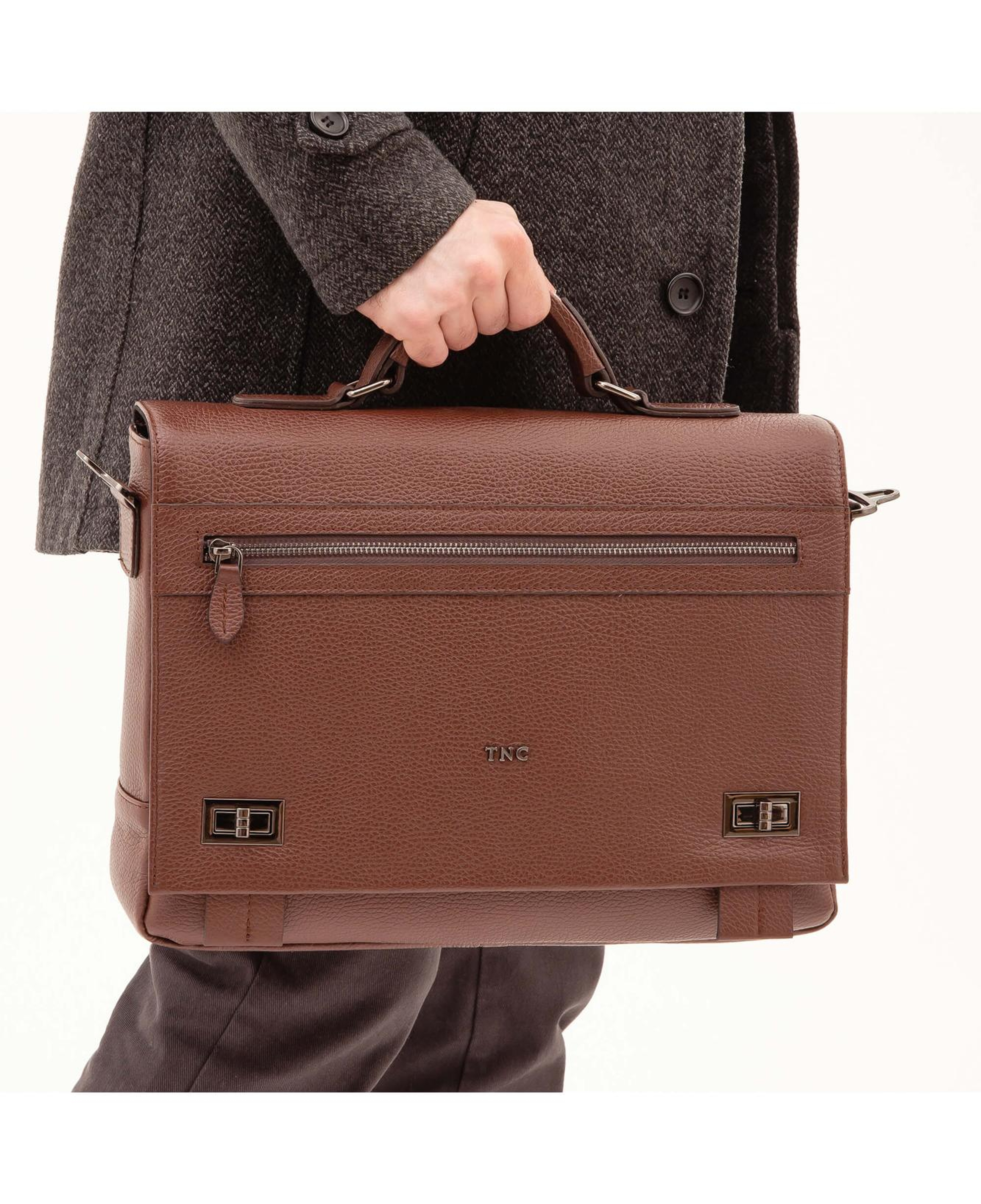 Tamer Tanca Erkek Hakiki Deri Taba Evrak Çantası