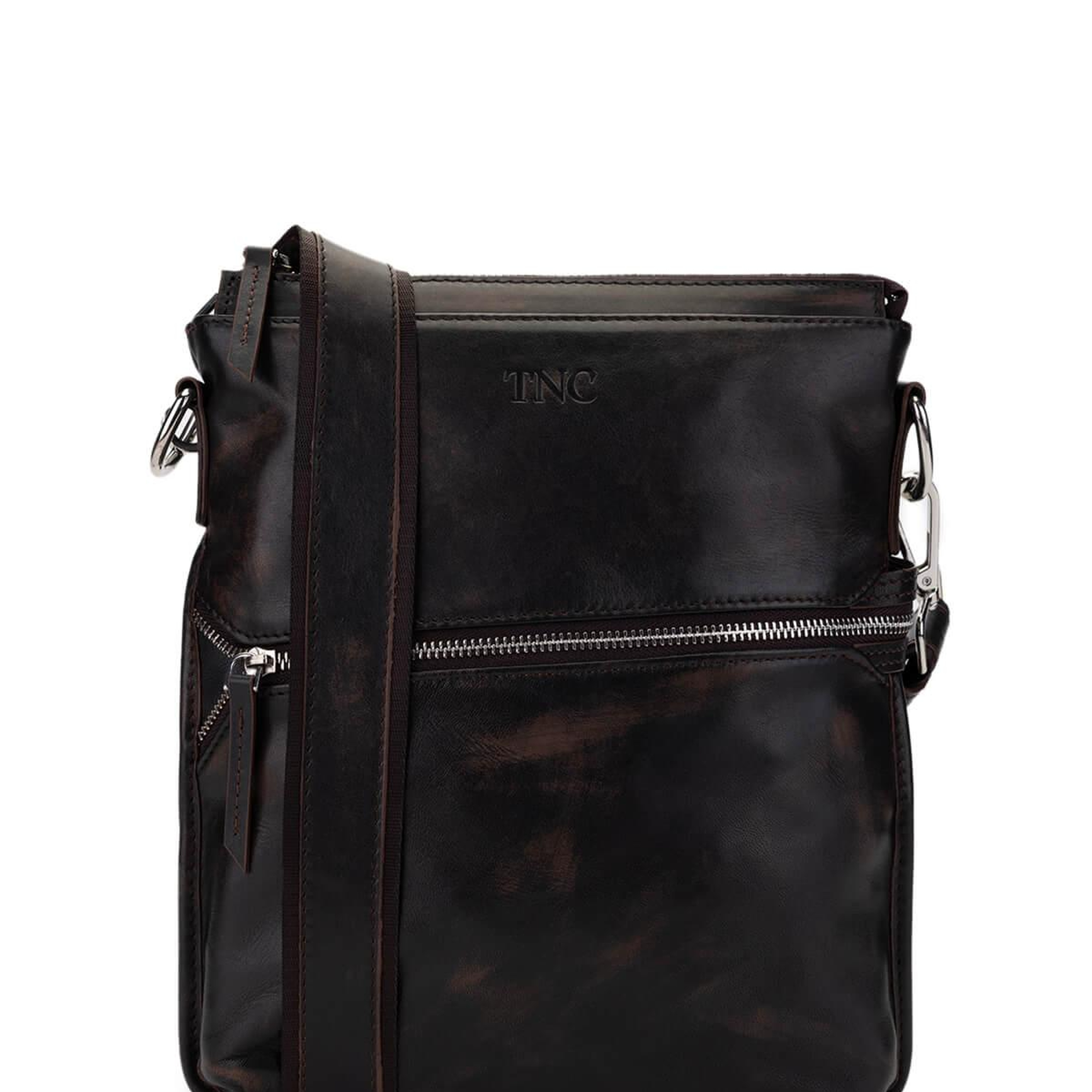 Tamer Tanca Erkek Hakiki Deri Kızıl Eskitme Postacı Çanta