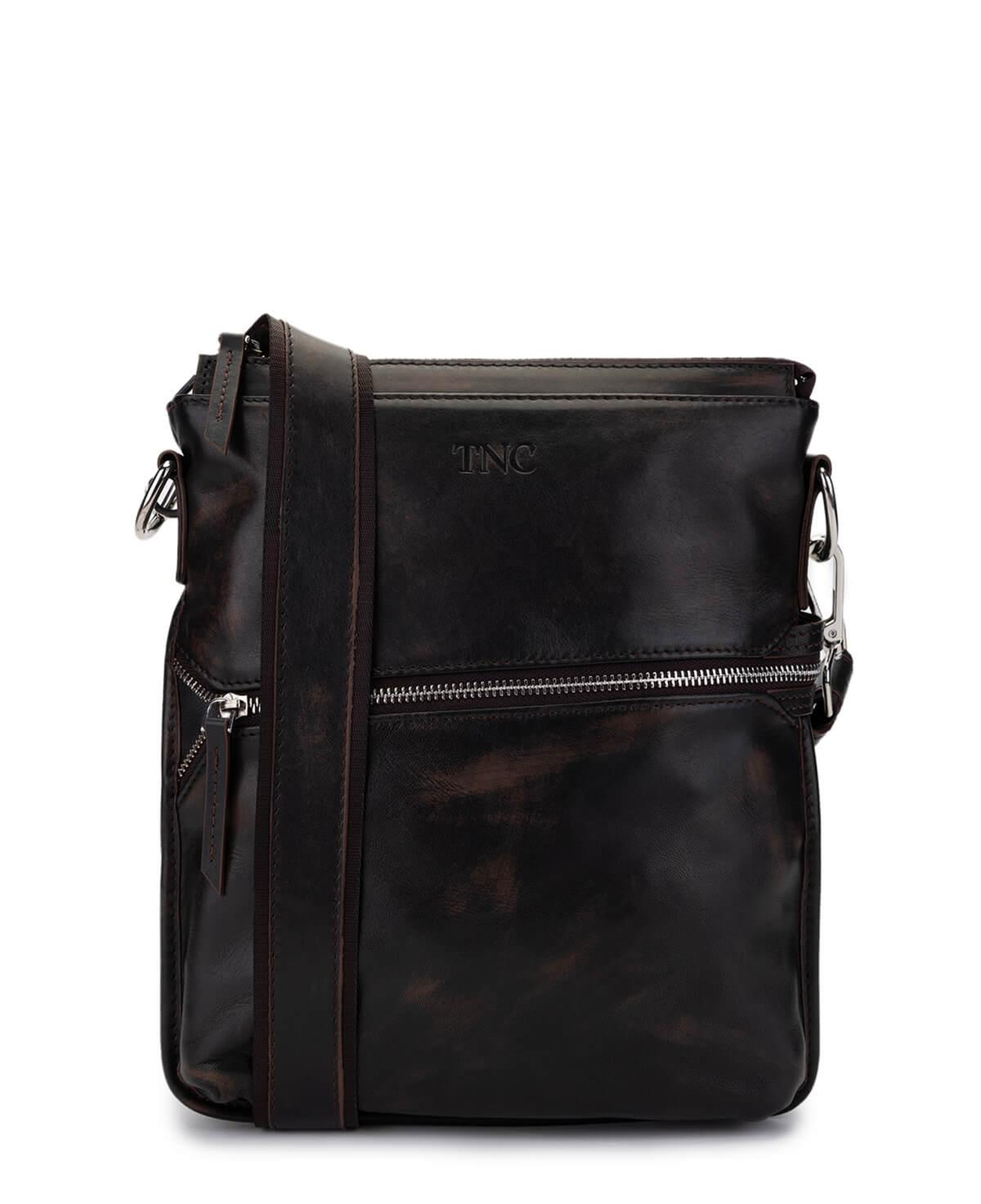 Tamer Tanca Erkek Hakiki Deri Kızıl Eskitme Postacı Çanta