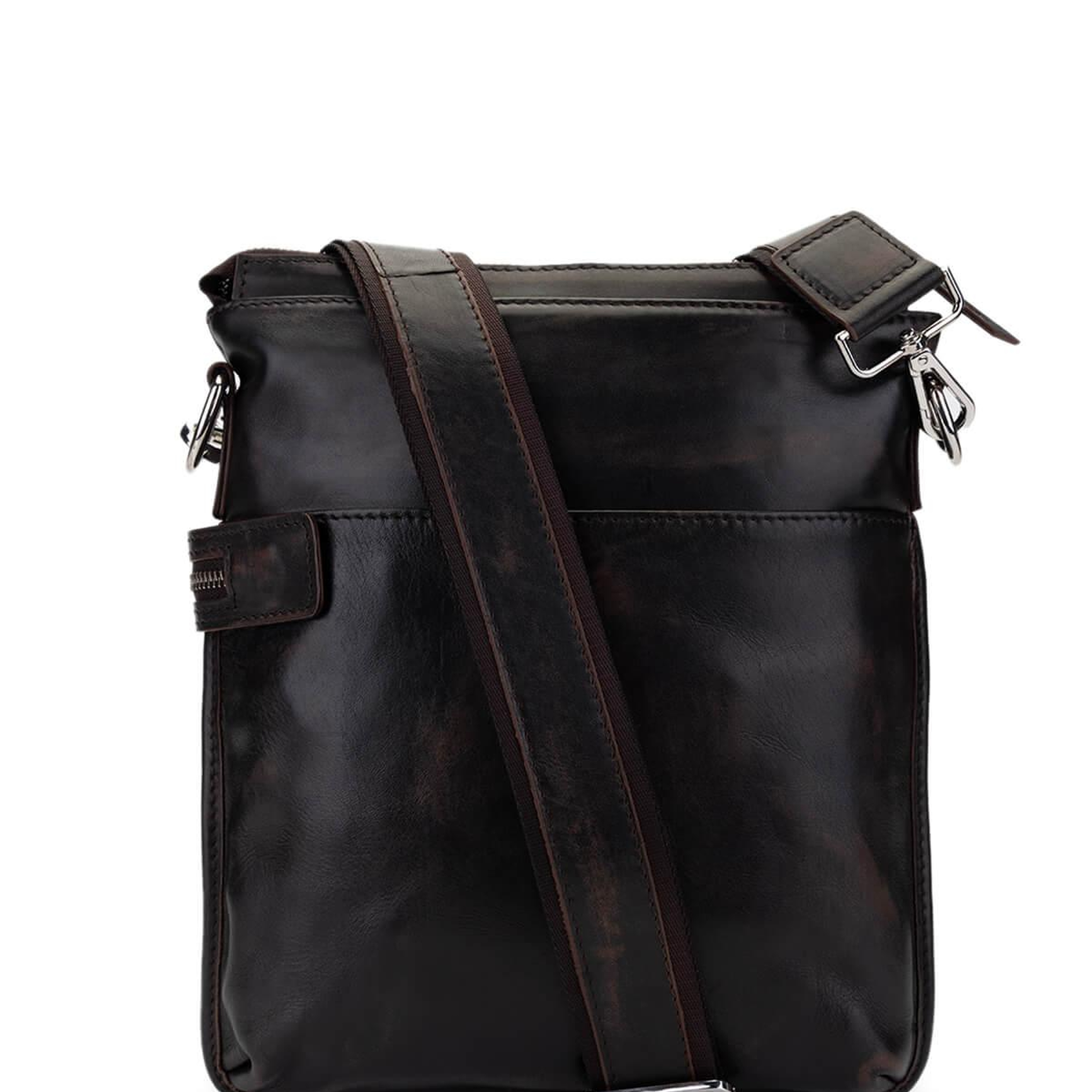 Tamer Tanca Erkek Hakiki Deri Kızıl Eskitme Postacı Çanta