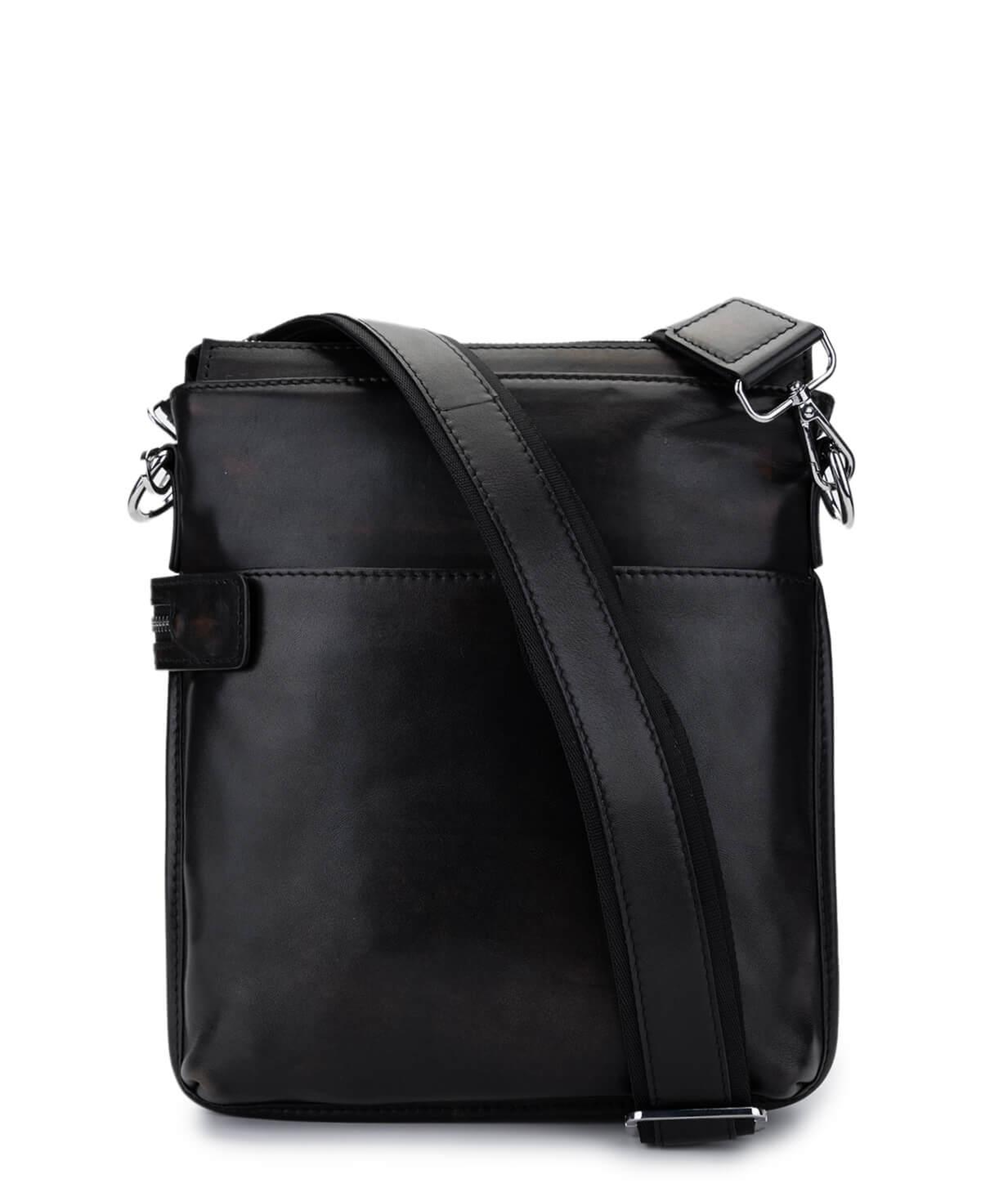 Tamer Tanca Erkek Hakiki Deri Siyah Eskitme Postacı Çanta