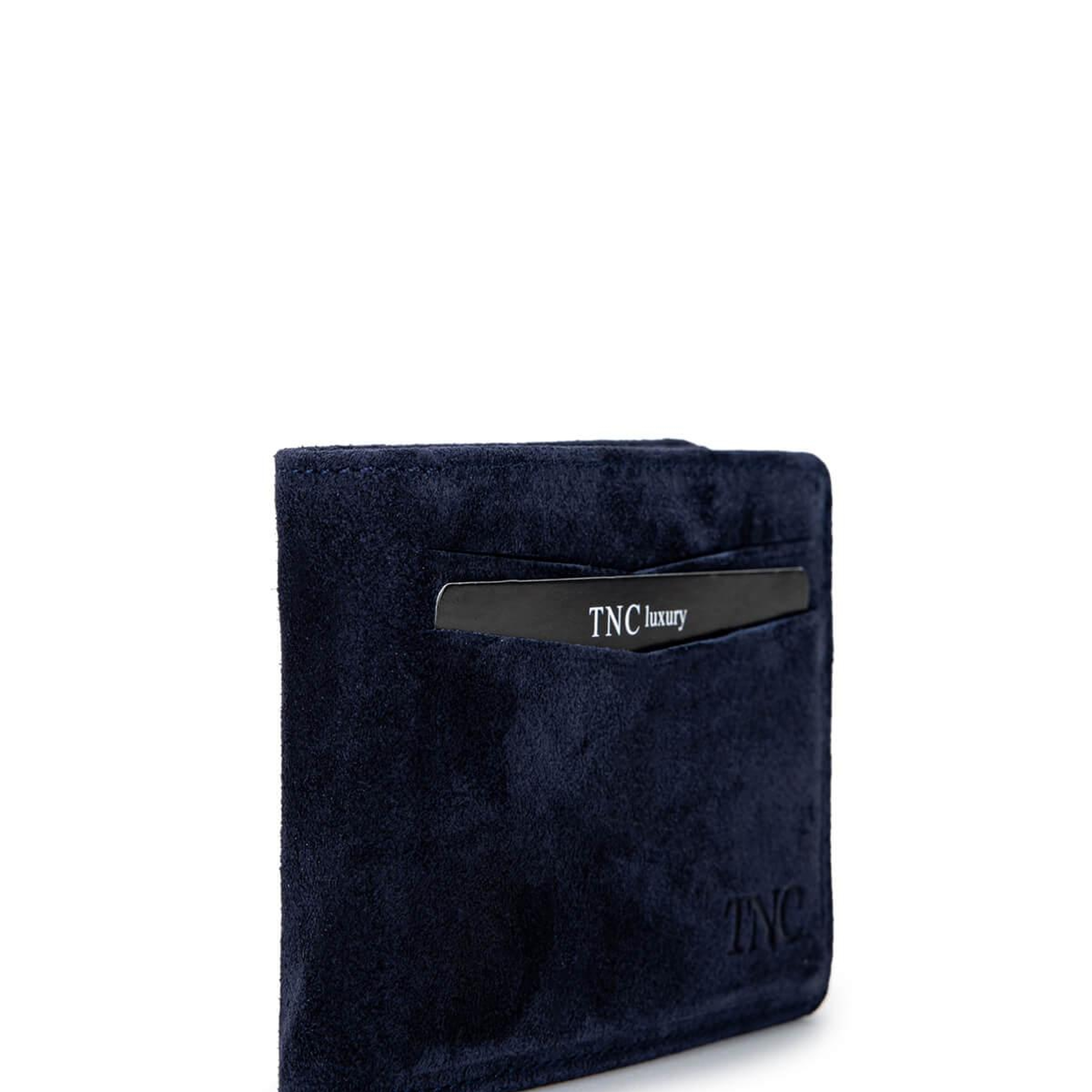 Tamer Tanca Erkek Hakiki Deri Lacivert Nubuk Cüzdan Cuzdan