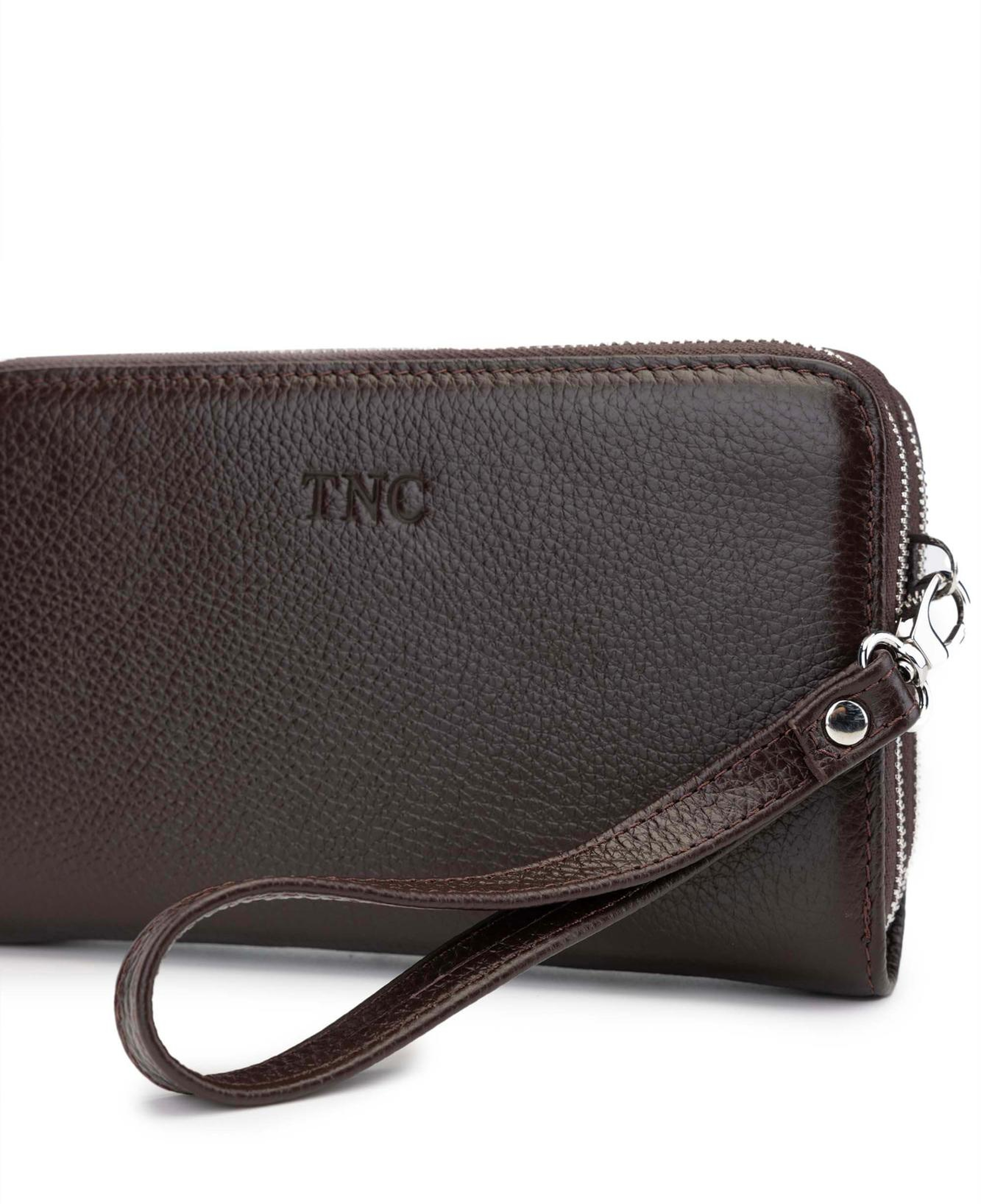 Tamer Tanca Erkek Hakiki Deri Kahverengi El Çantası