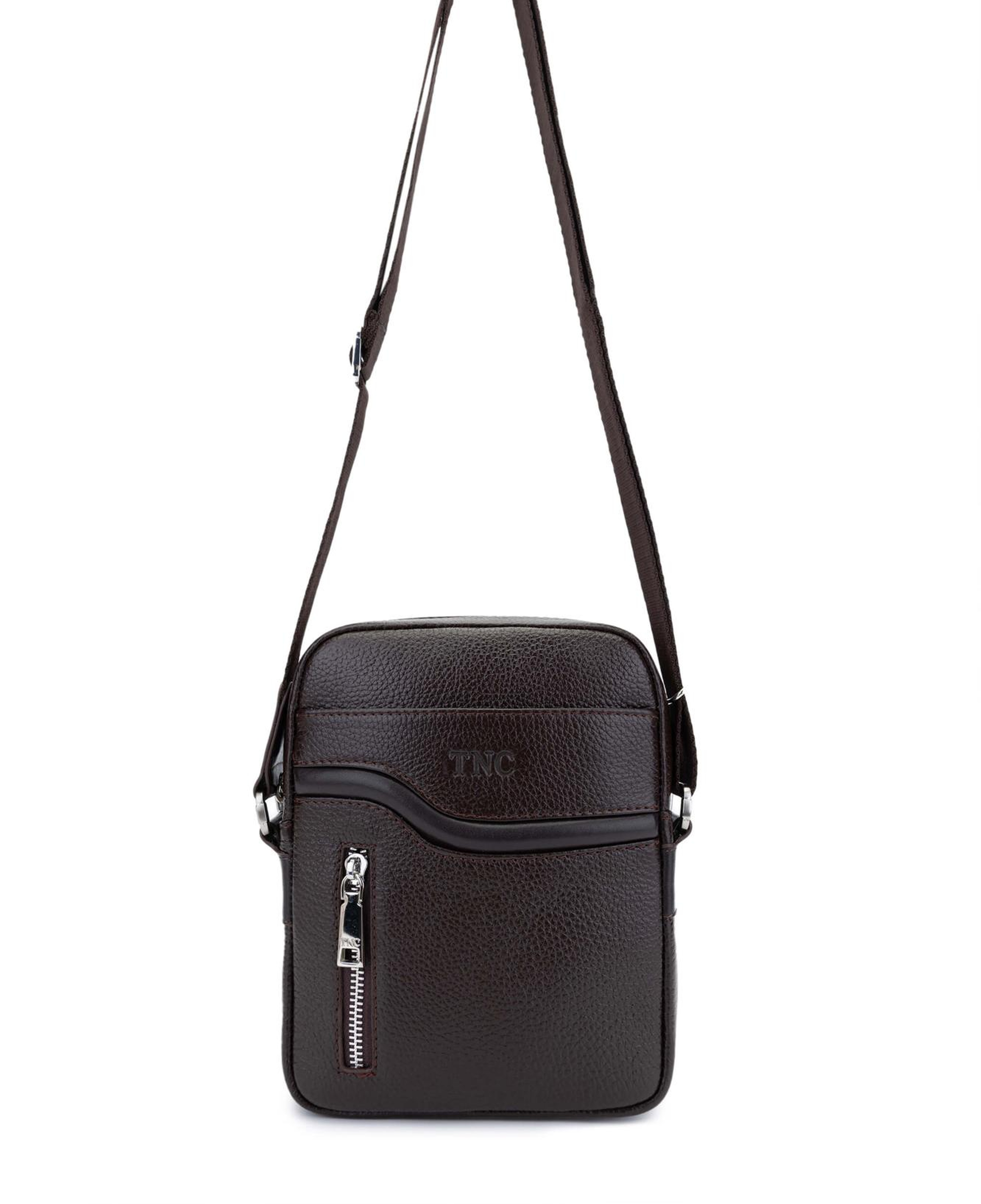 Tamer Tanca Erkek Hakiki Deri Kahverengi Postacı Çanta