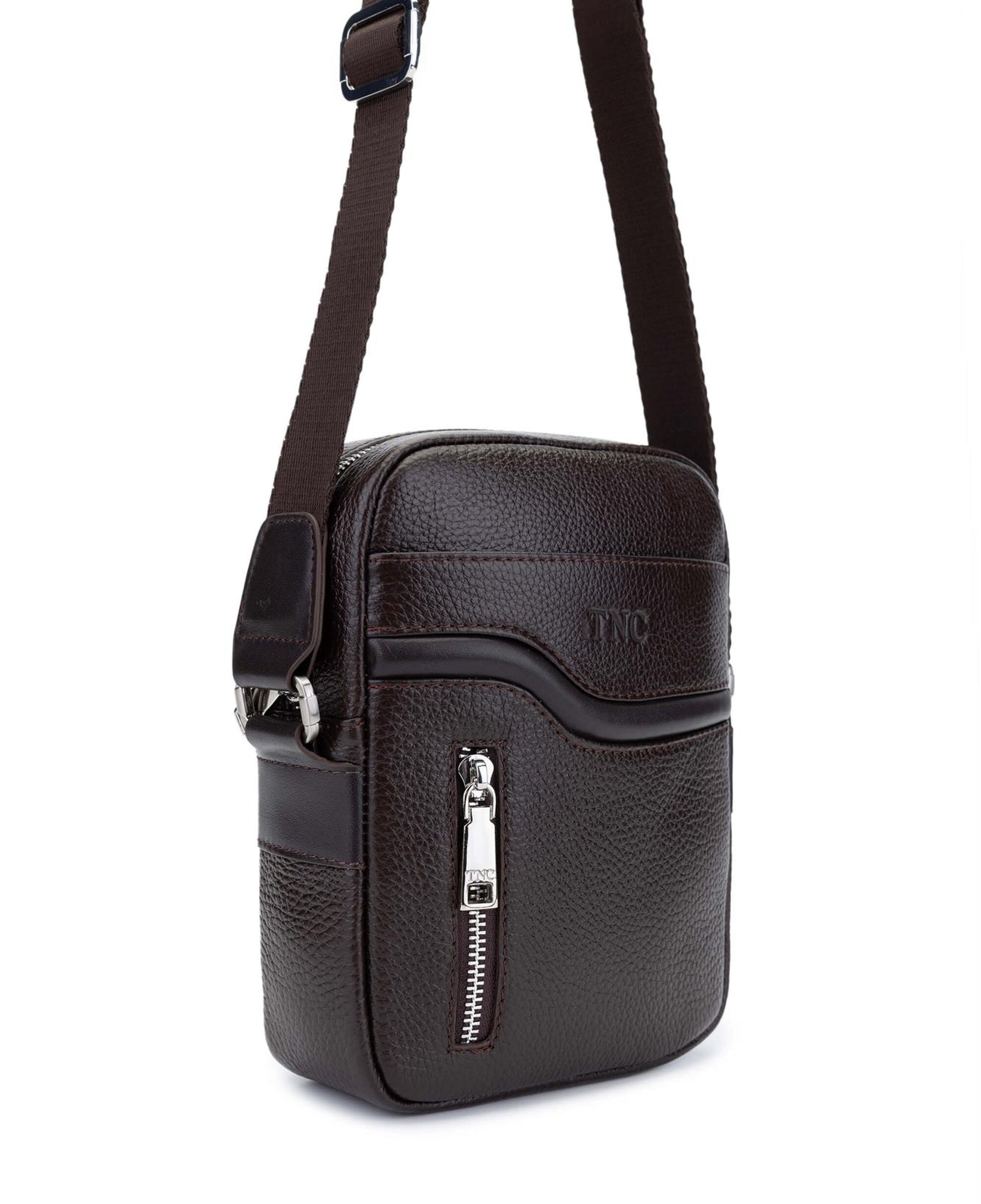 Tamer Tanca Erkek Hakiki Deri Kahverengi Postacı Çanta