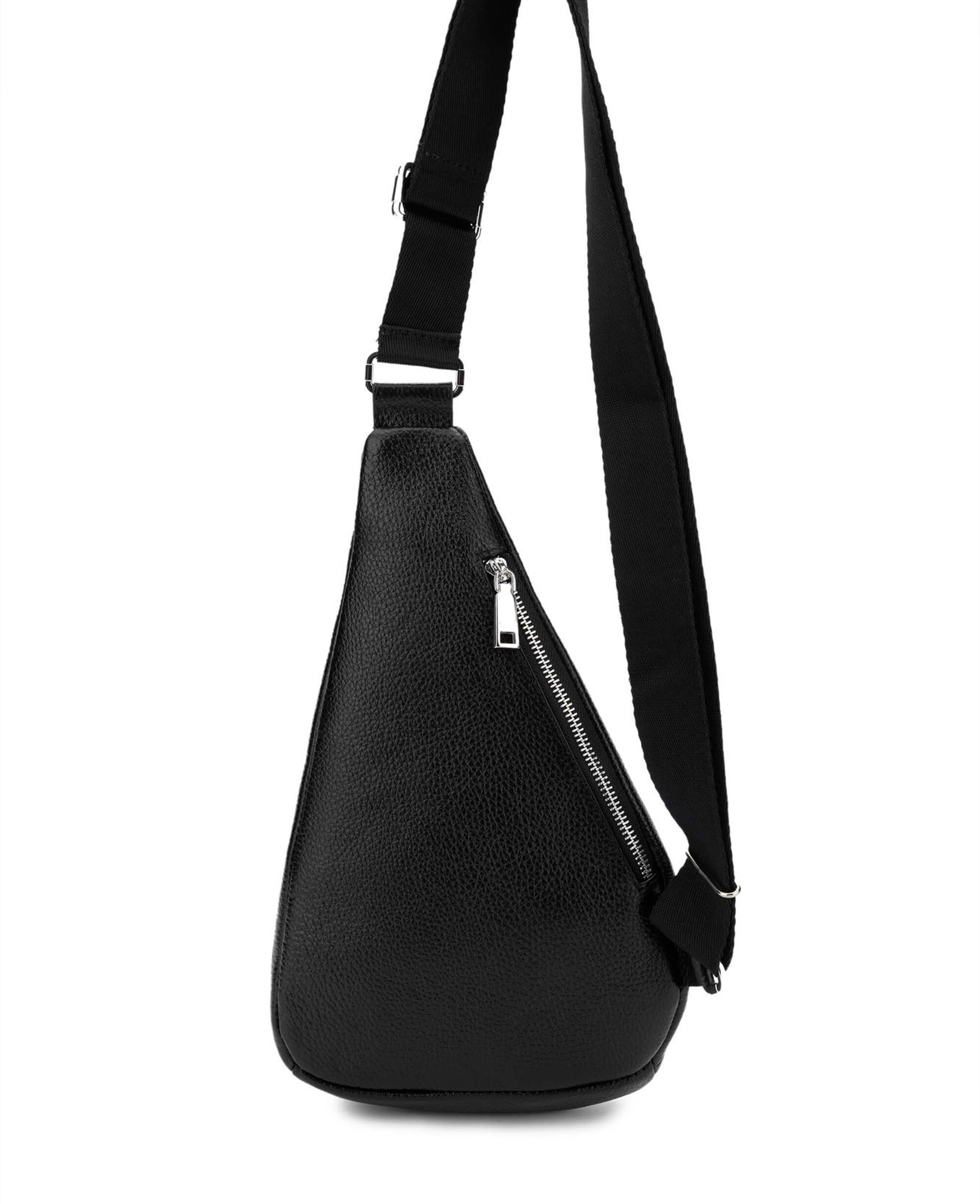 Tamer Tanca Erkek Hakiki Deri Siyah Body Bag Çanta