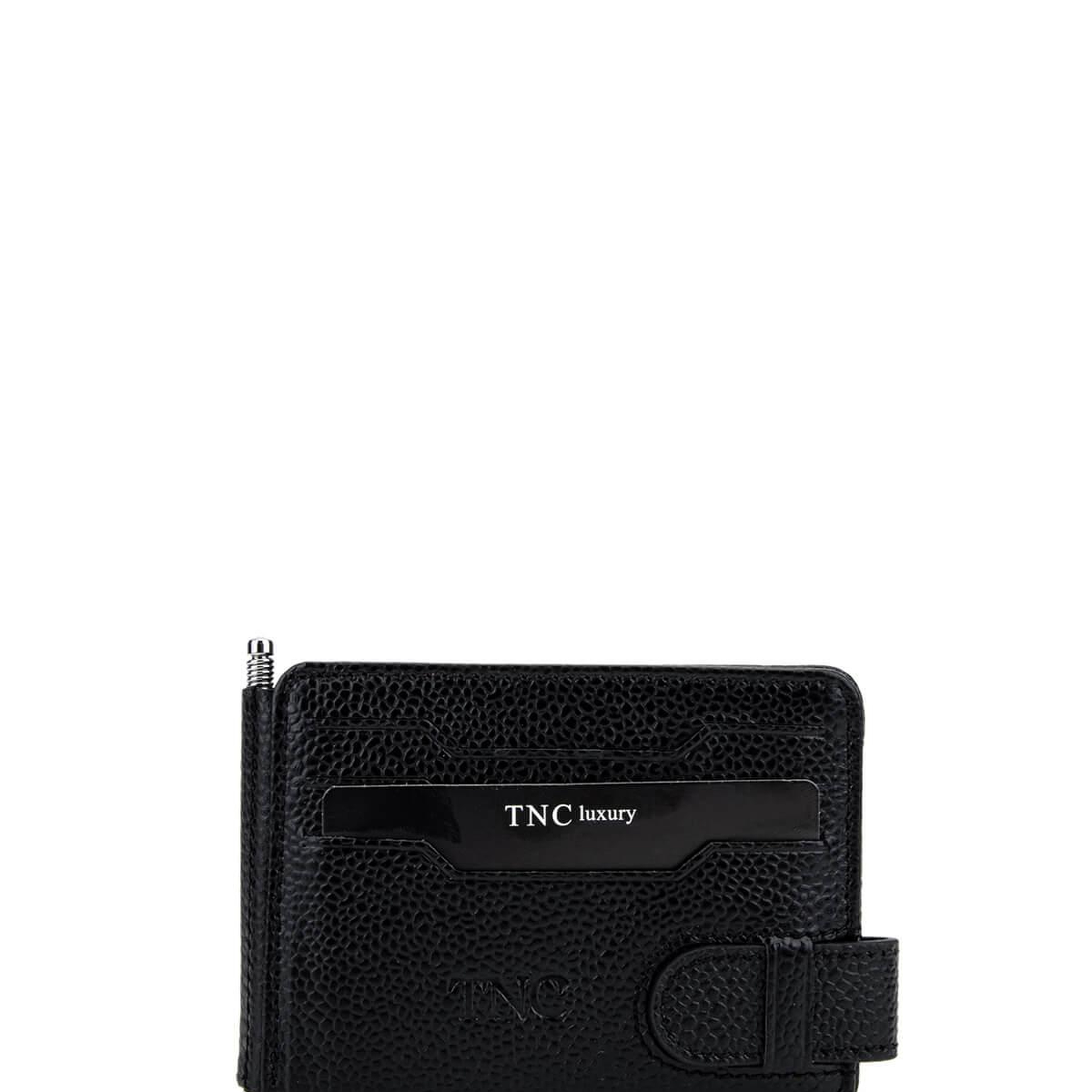 Tamer Tanca Erkek Hakiki Deri Siyah Havyar Kartlık