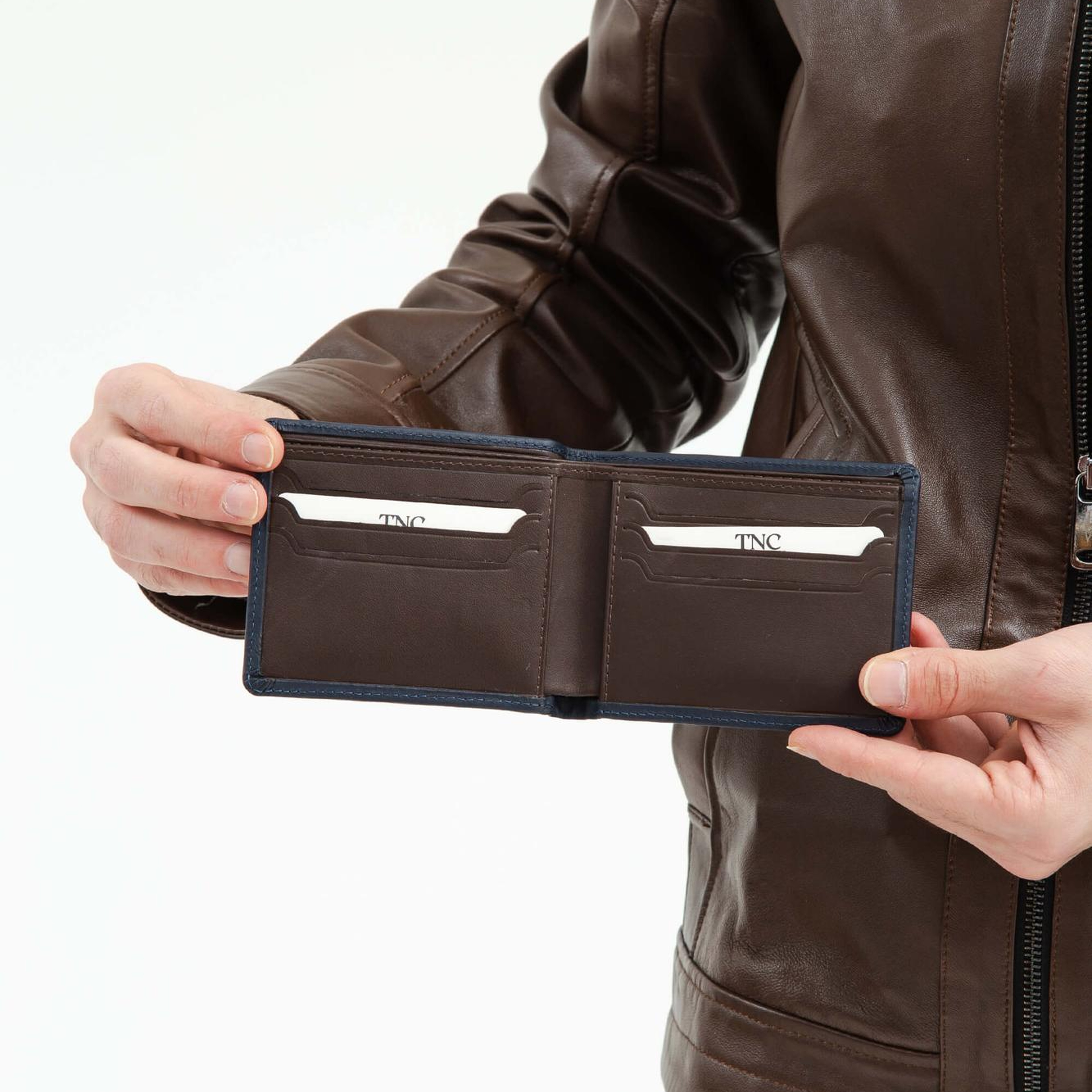 Tamer Tanca Erkek Hakiki Deri Lacivert Cüzdan Cuzdan