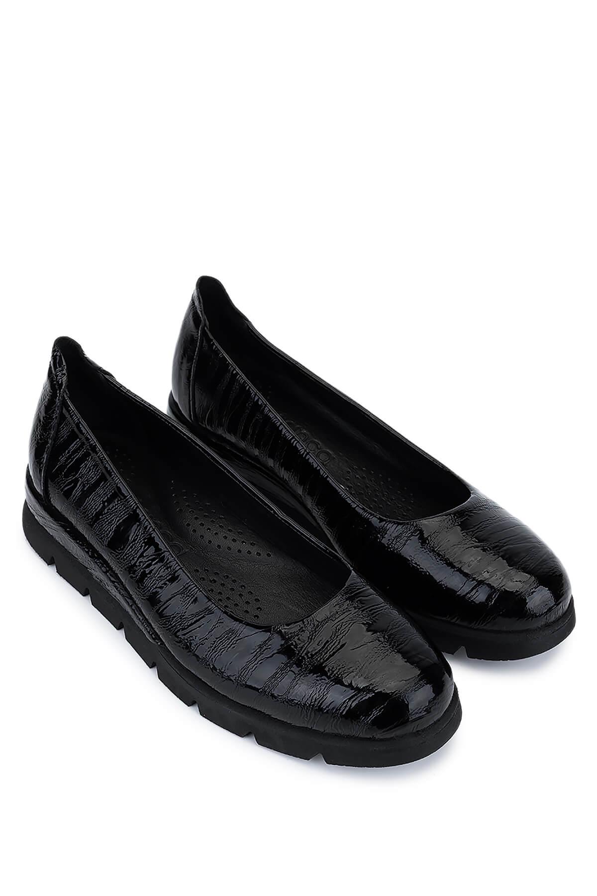 Tamer Tanca Kadın  Hakiki Deri Siyah Comfort Ayakkabı