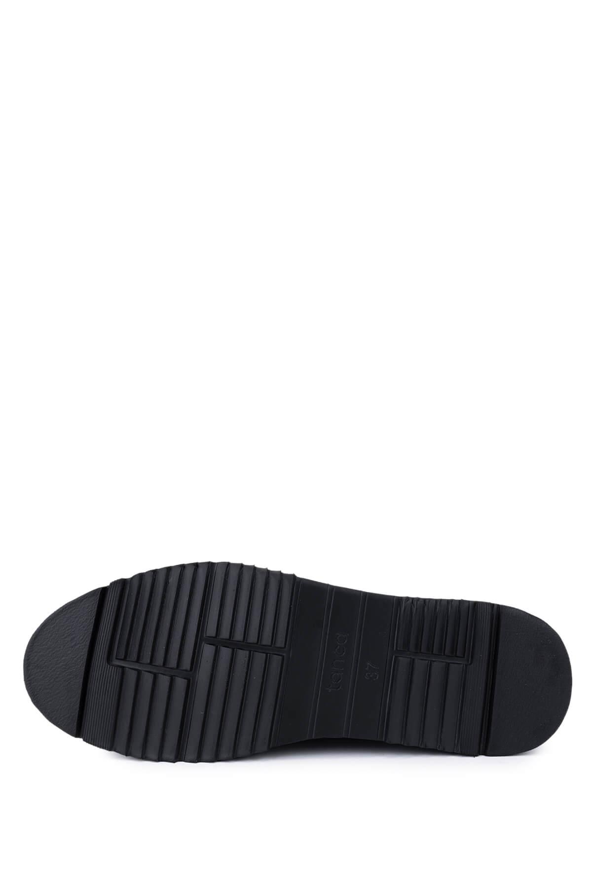 Tamer Tanca Kadın Hakiki Deri Siyah Comfort Ayakkabı