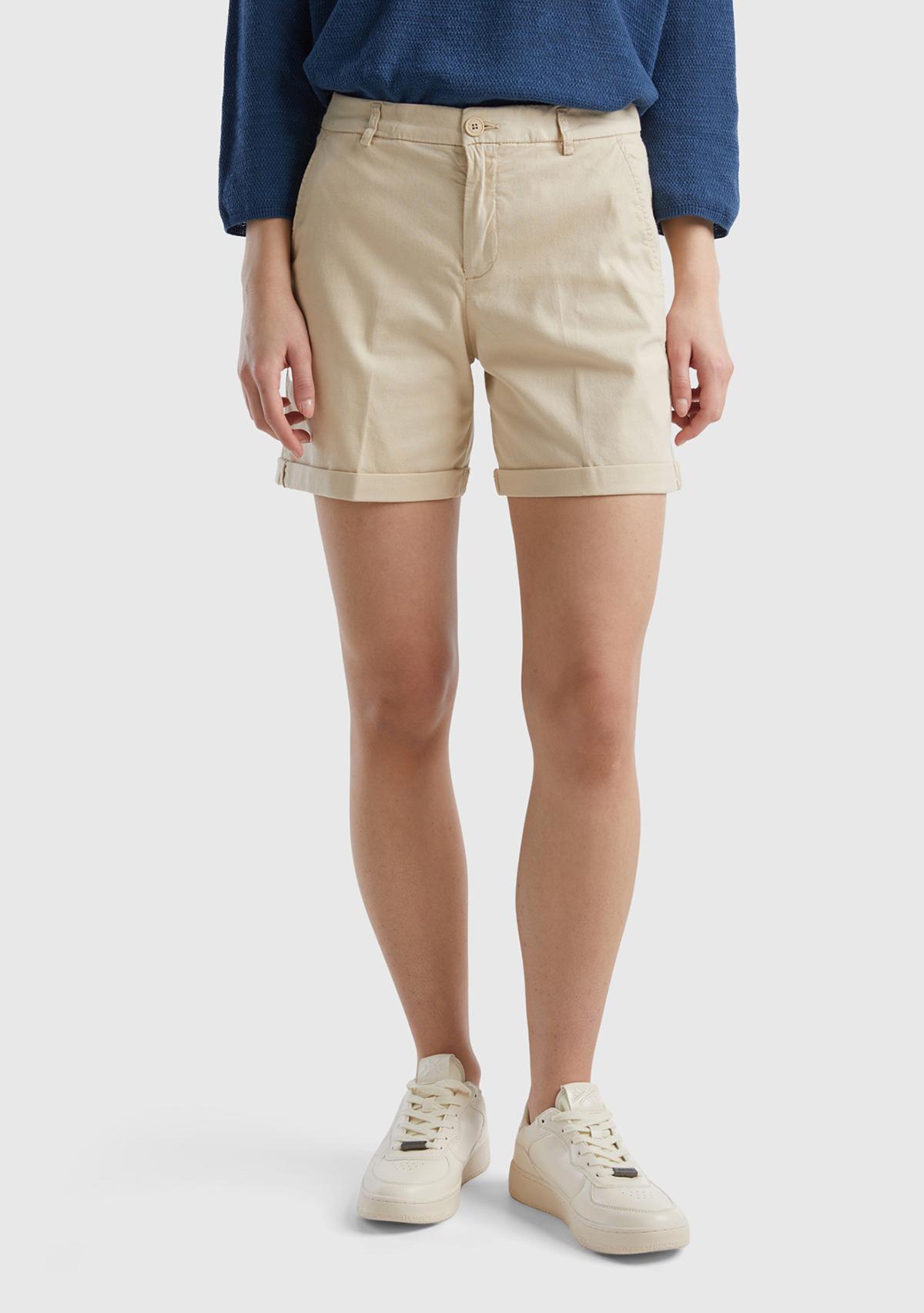 Kadın Bej Mevsimlik Bermuda