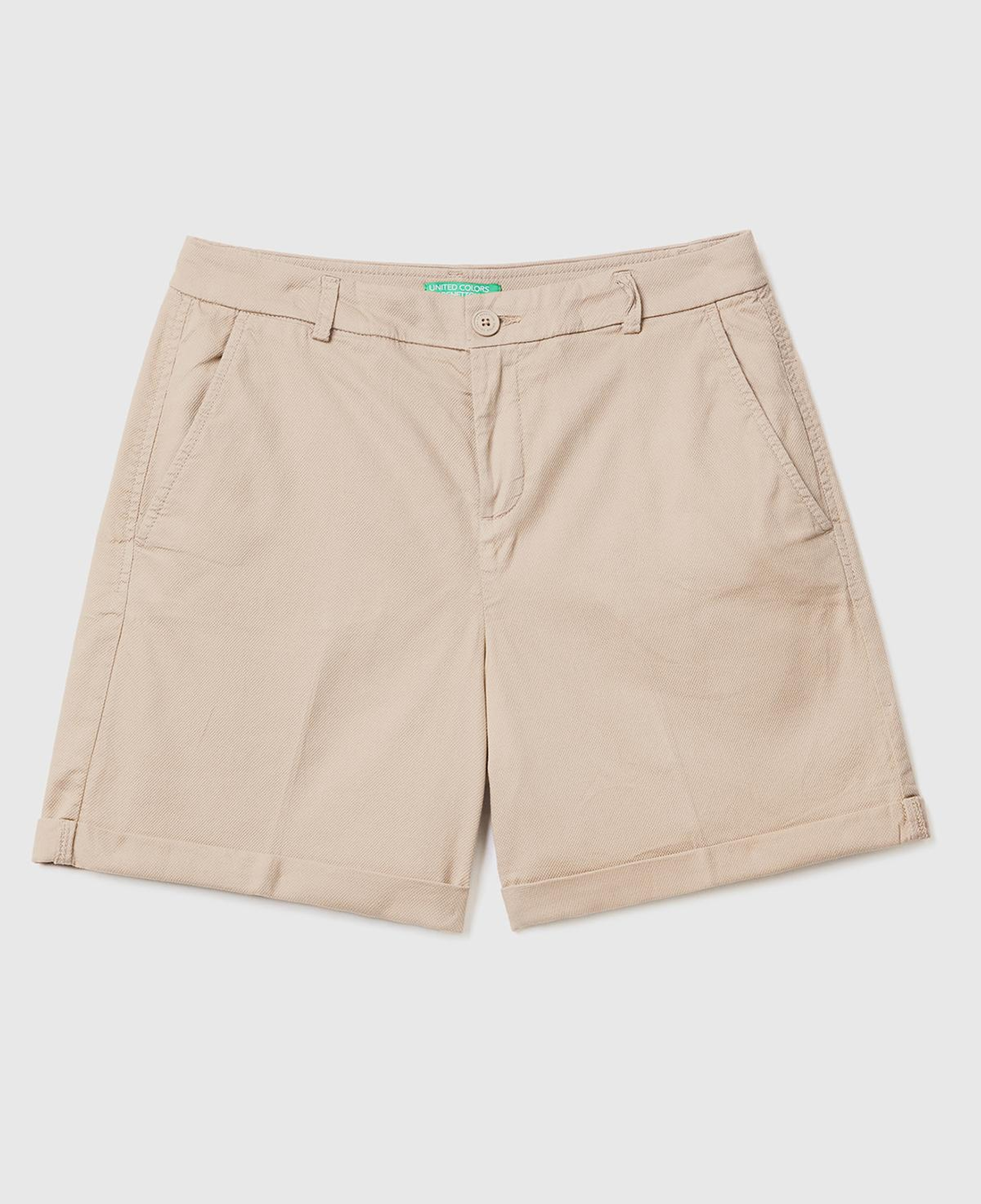 Kadın Bej Mevsimlik Bermuda