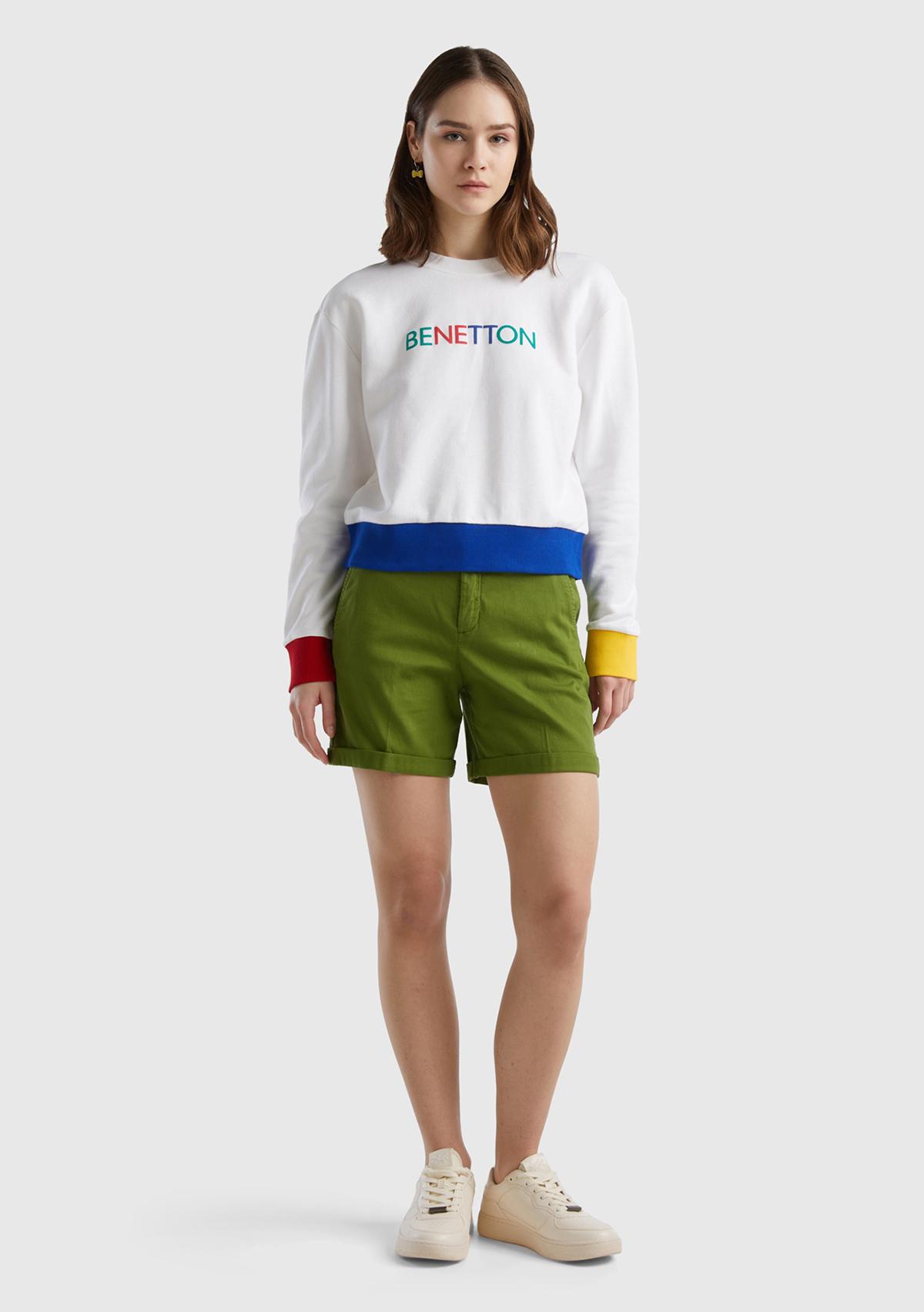 Kadın Soluk Yeşil Mevsimlik Bermuda