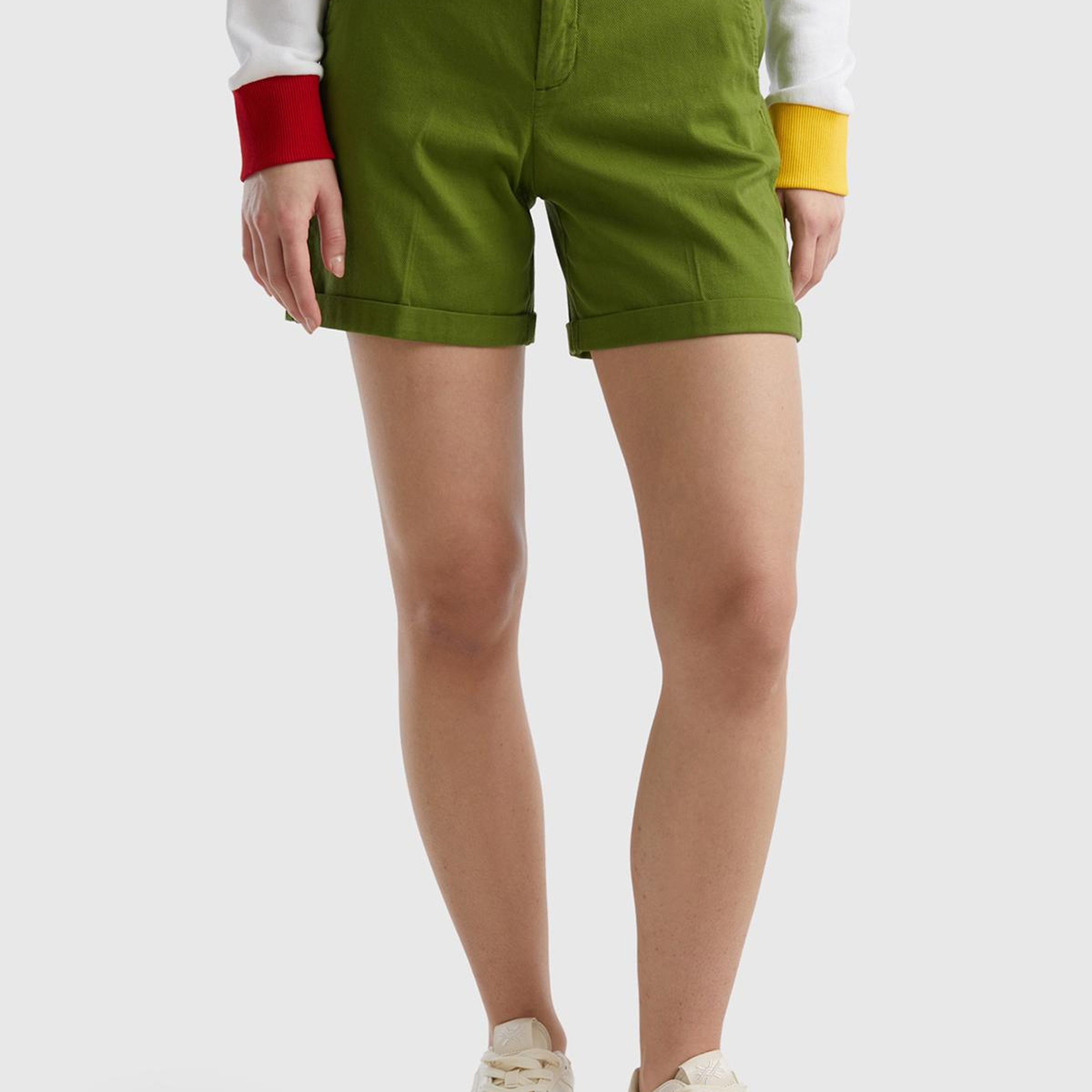 Kadın Soluk Yeşil Mevsimlik Bermuda