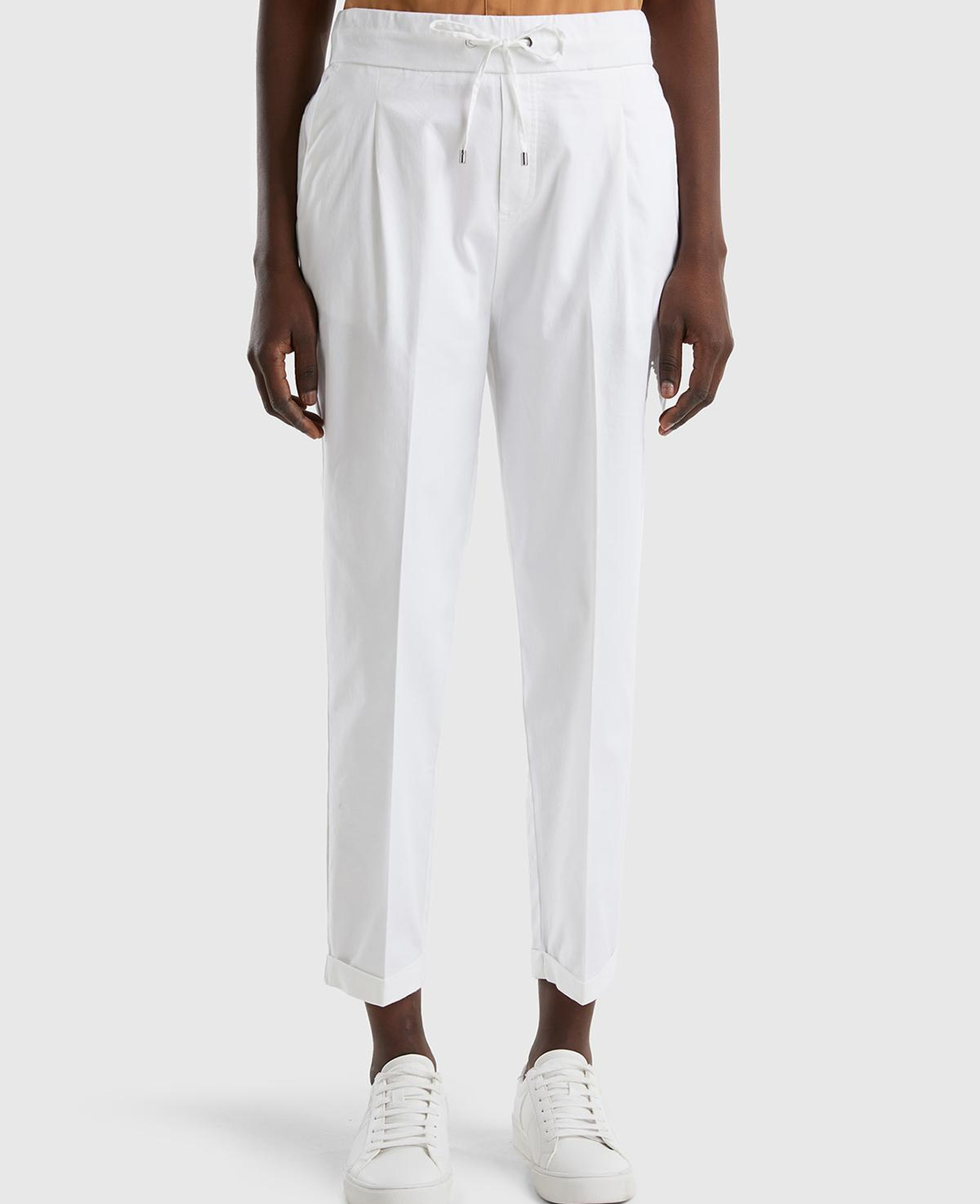 Kadın Beyaz Jogger Pantolon