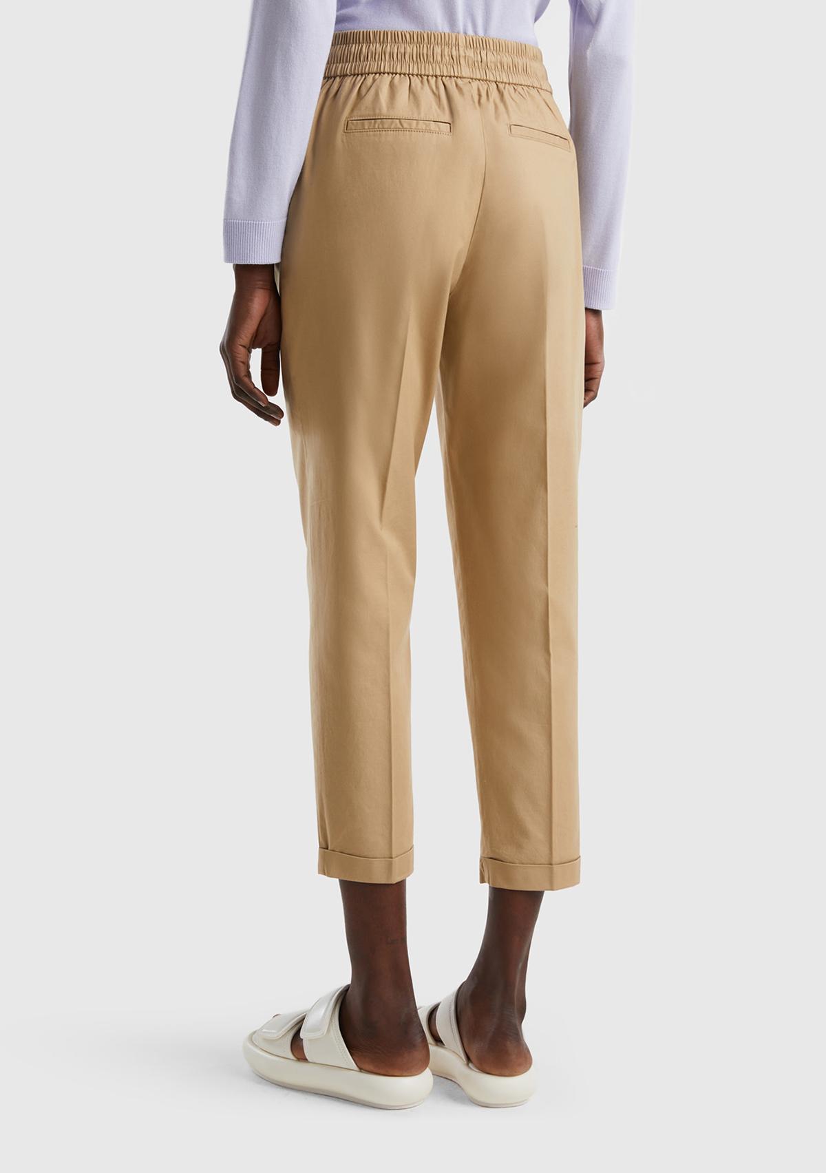 Kadın Bej Jogger Pantolon