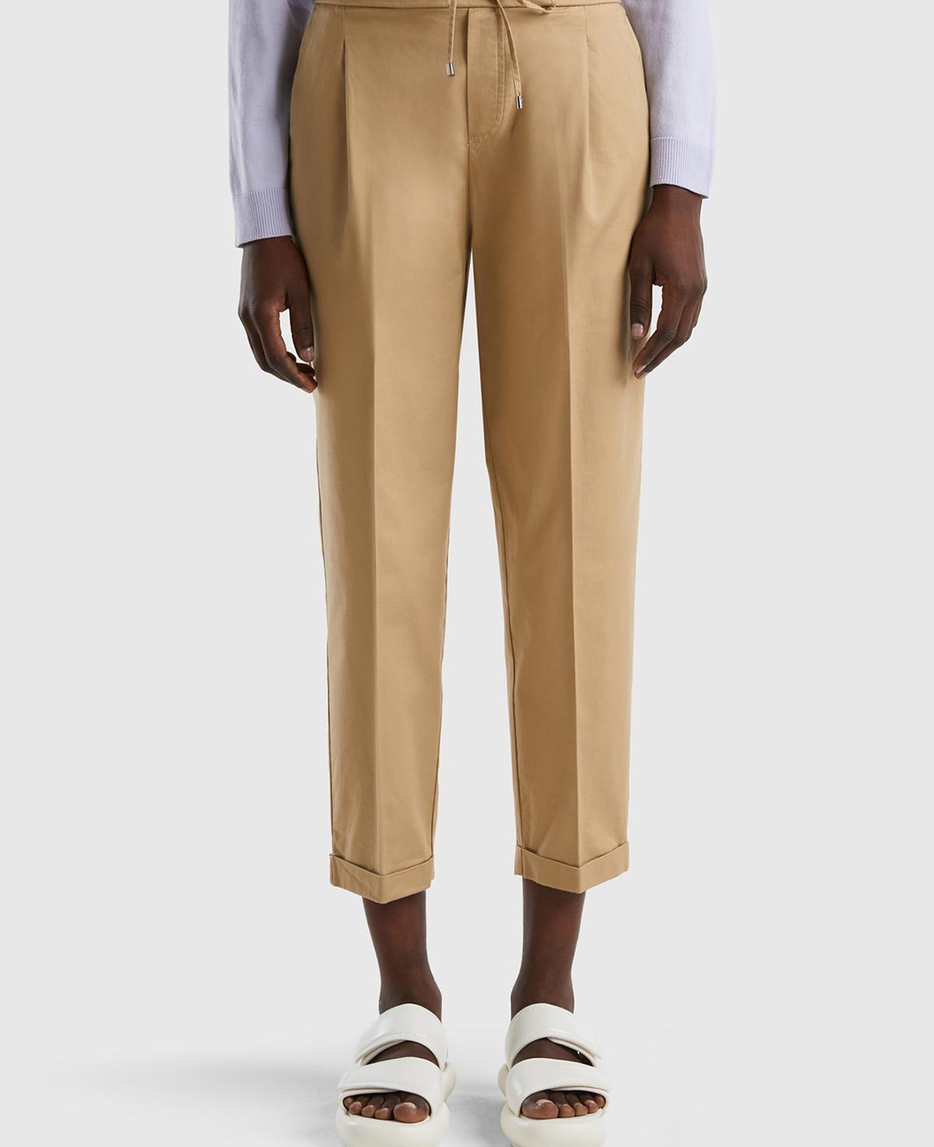 Kadın Bej Jogger Pantolon