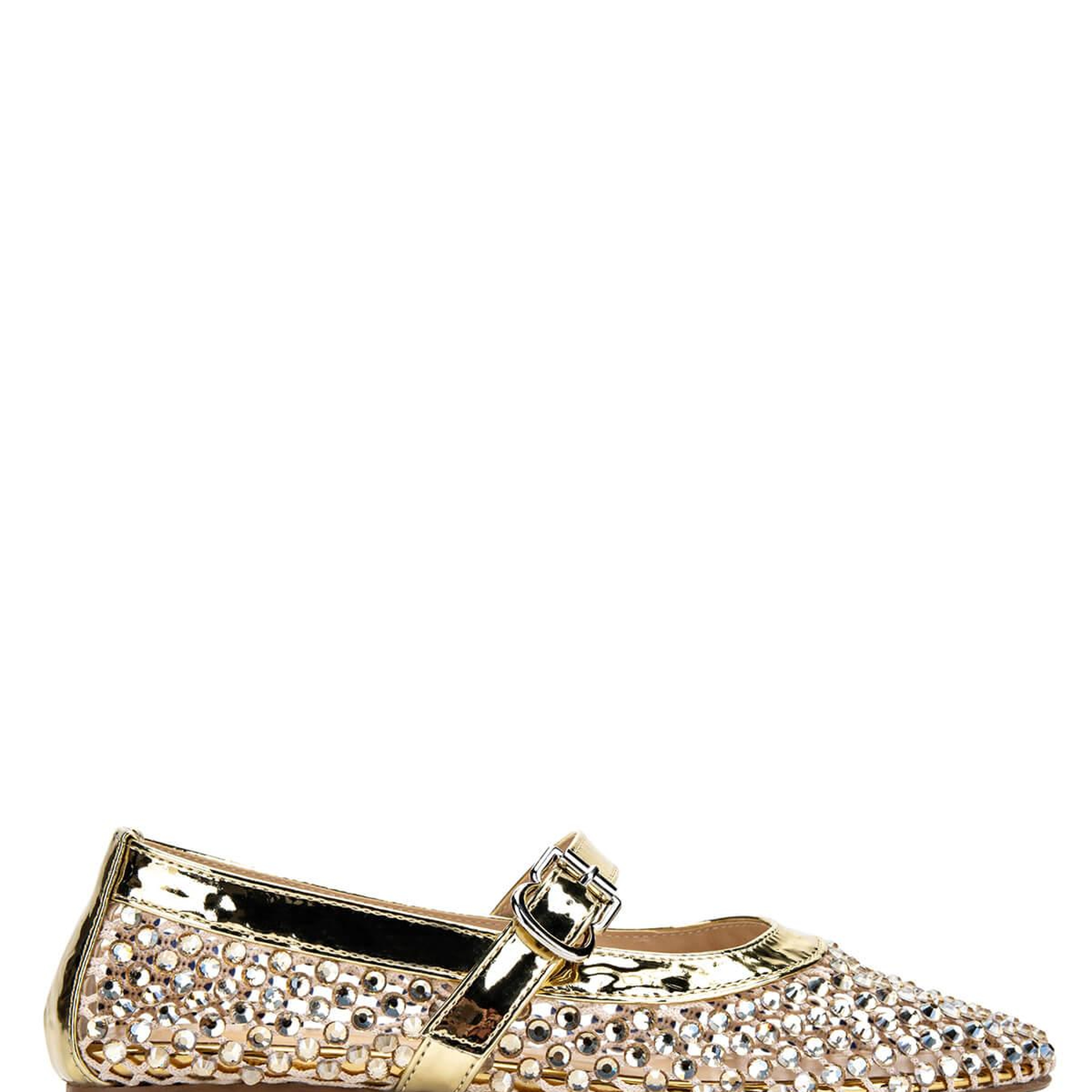 Tamer Tanca Kadın Deri & Tekstil Dore Rugan Babet Ayakkabı