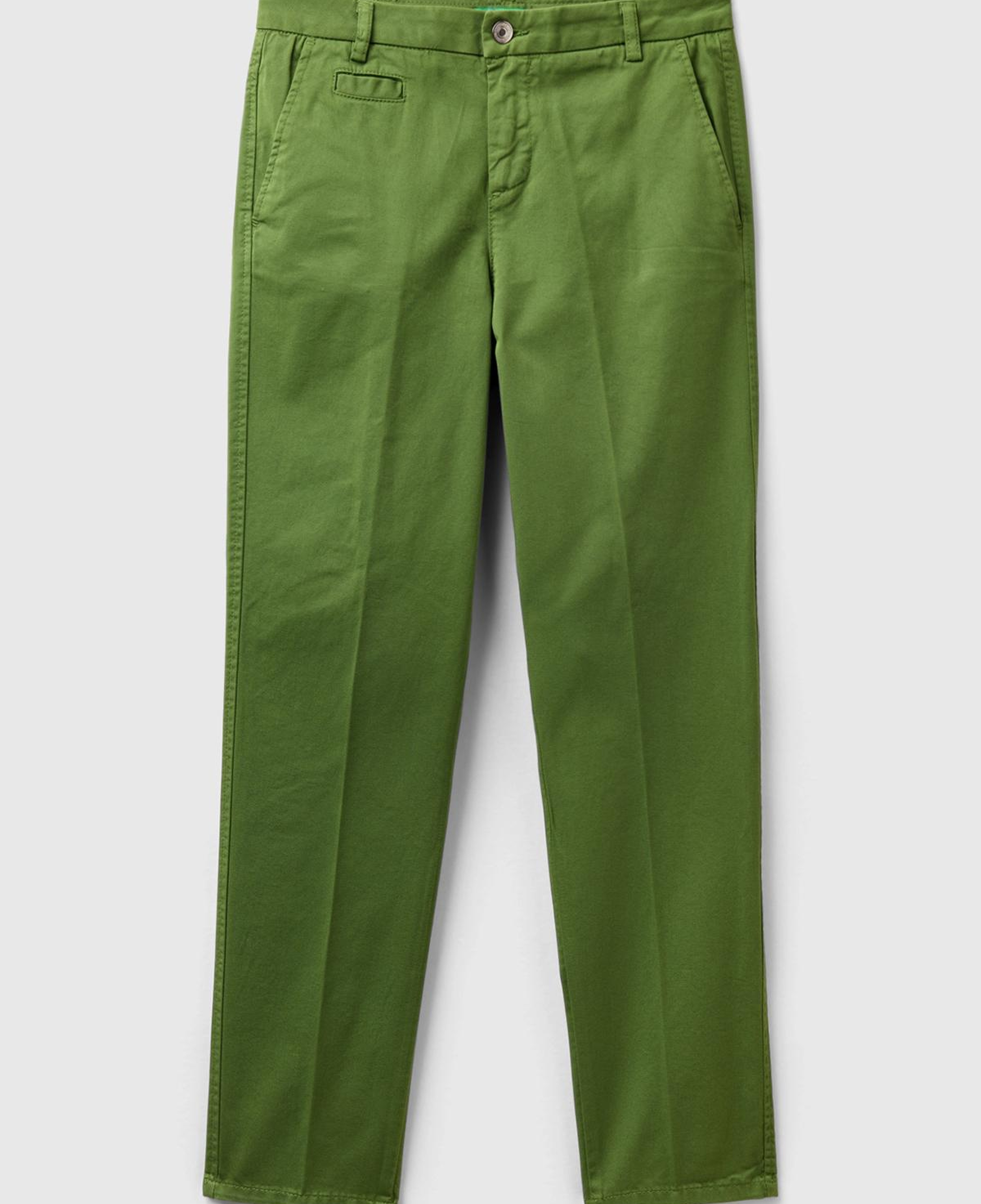 Kadın Soluk Yeşil Elastanlı Basic Chino Pantolon