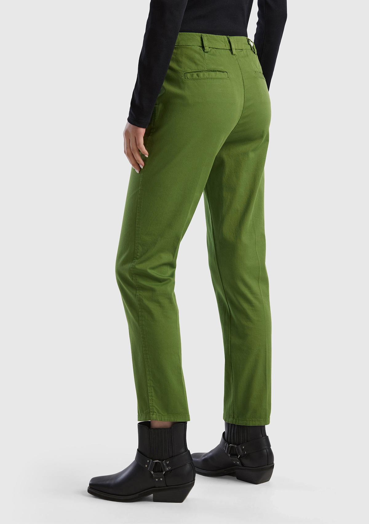 Kadın Soluk Yeşil Elastanlı Basic Chino Pantolon