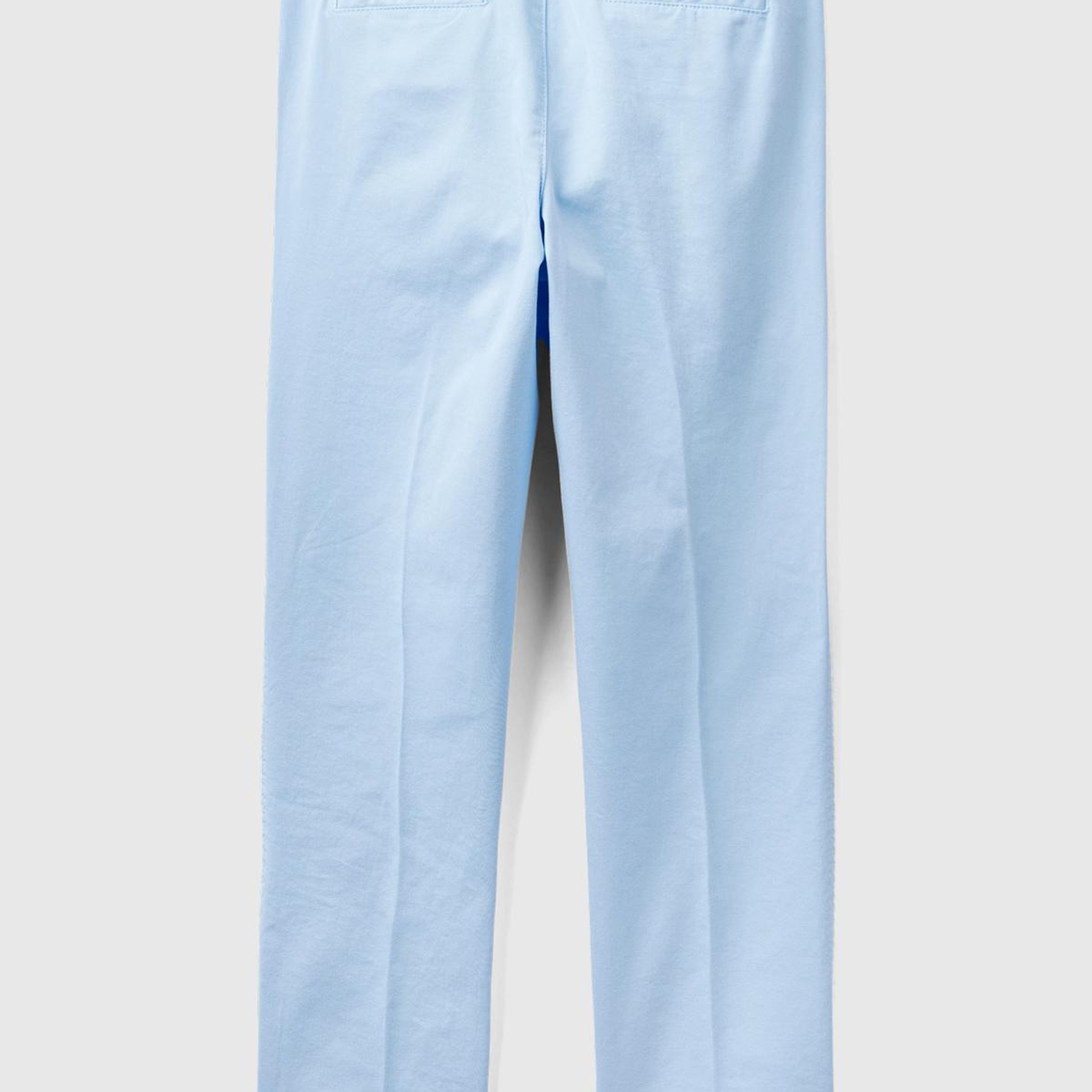 Kadın Açık Mavi Elastanlı Basic Chino Pantolon