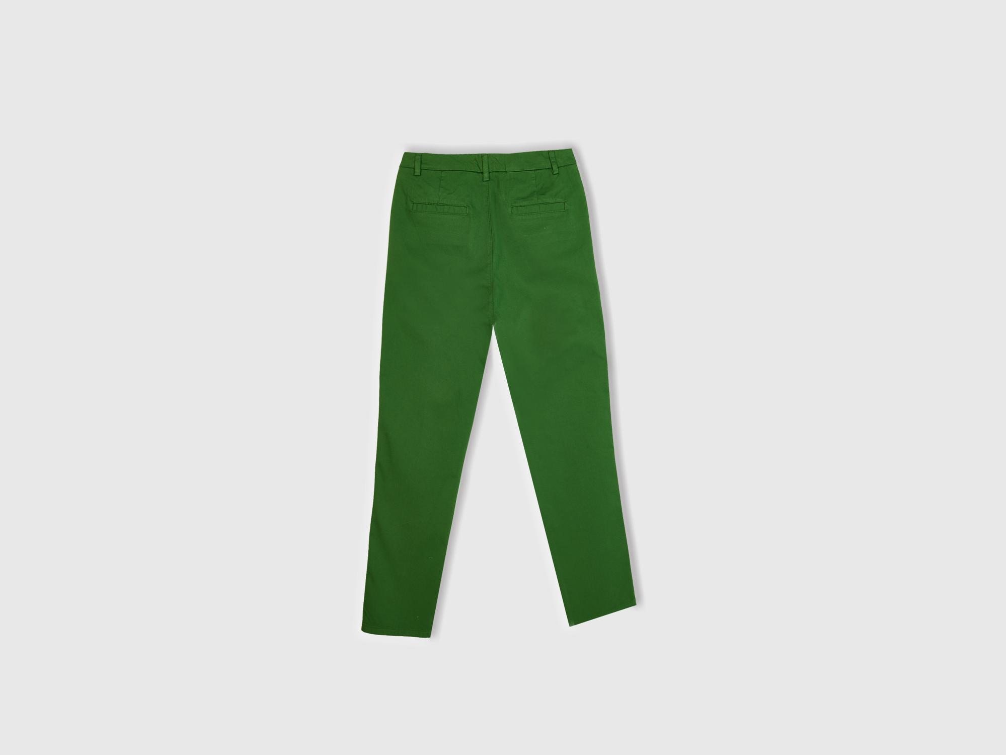 Kadın Soluk Yeşil Elastanlı Basic Chino Pantolon