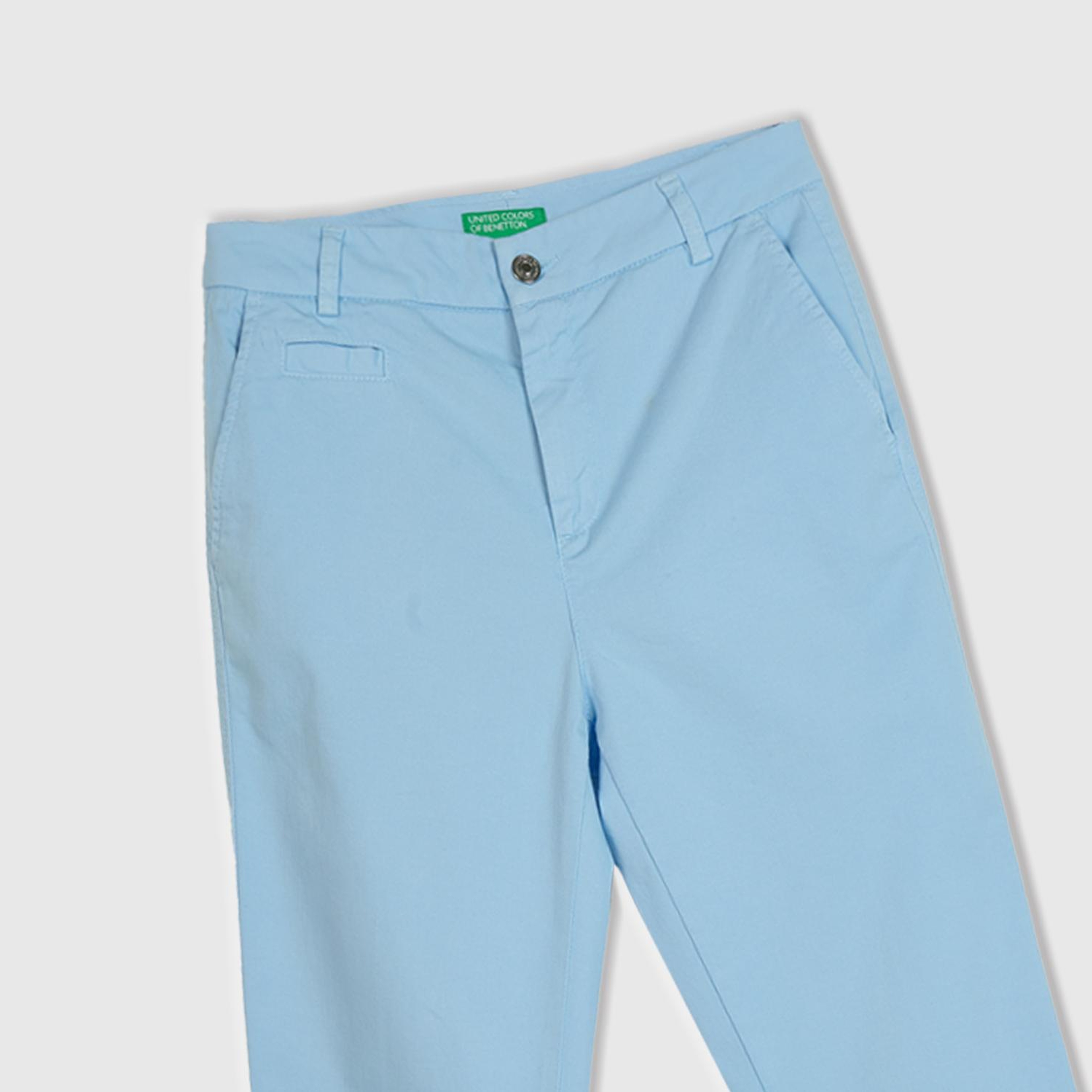 Kadın Açık Mavi Elastanlı Basic Chino Pantolon