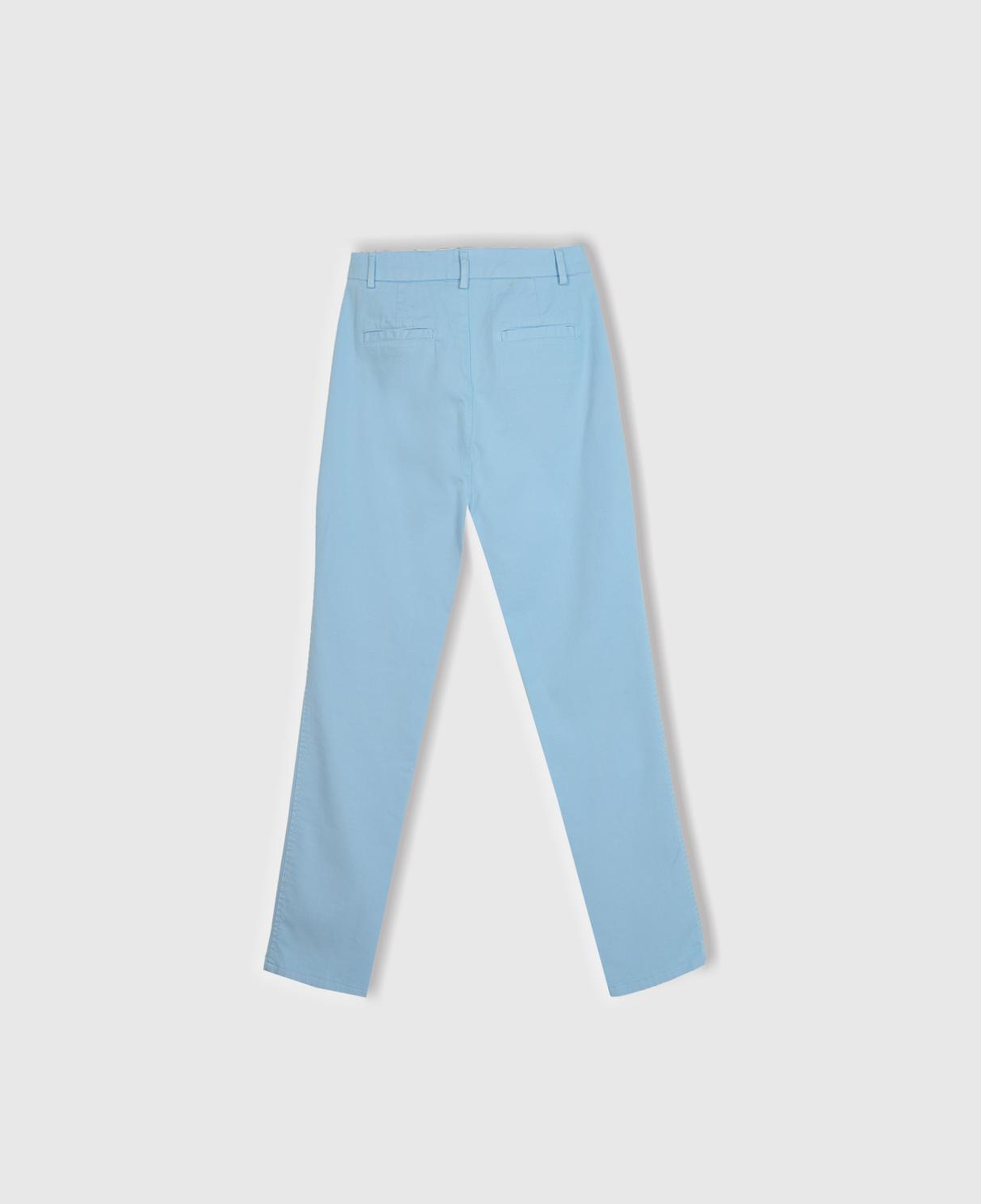 Kadın Açık Mavi Elastanlı Basic Chino Pantolon