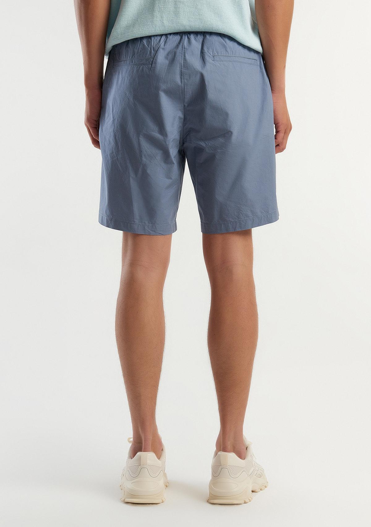 Erkek Gri %100 Pamuk 4 Cepli Beli Büzgülü İpli Kısa Şort