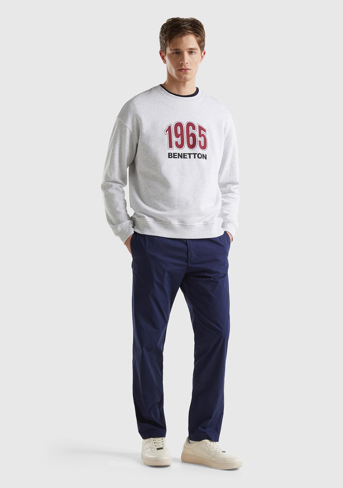 Erkek Koyu Lacivert %100 Pamuk 4 Cepli Beli Büzgülü İpli Pantolon