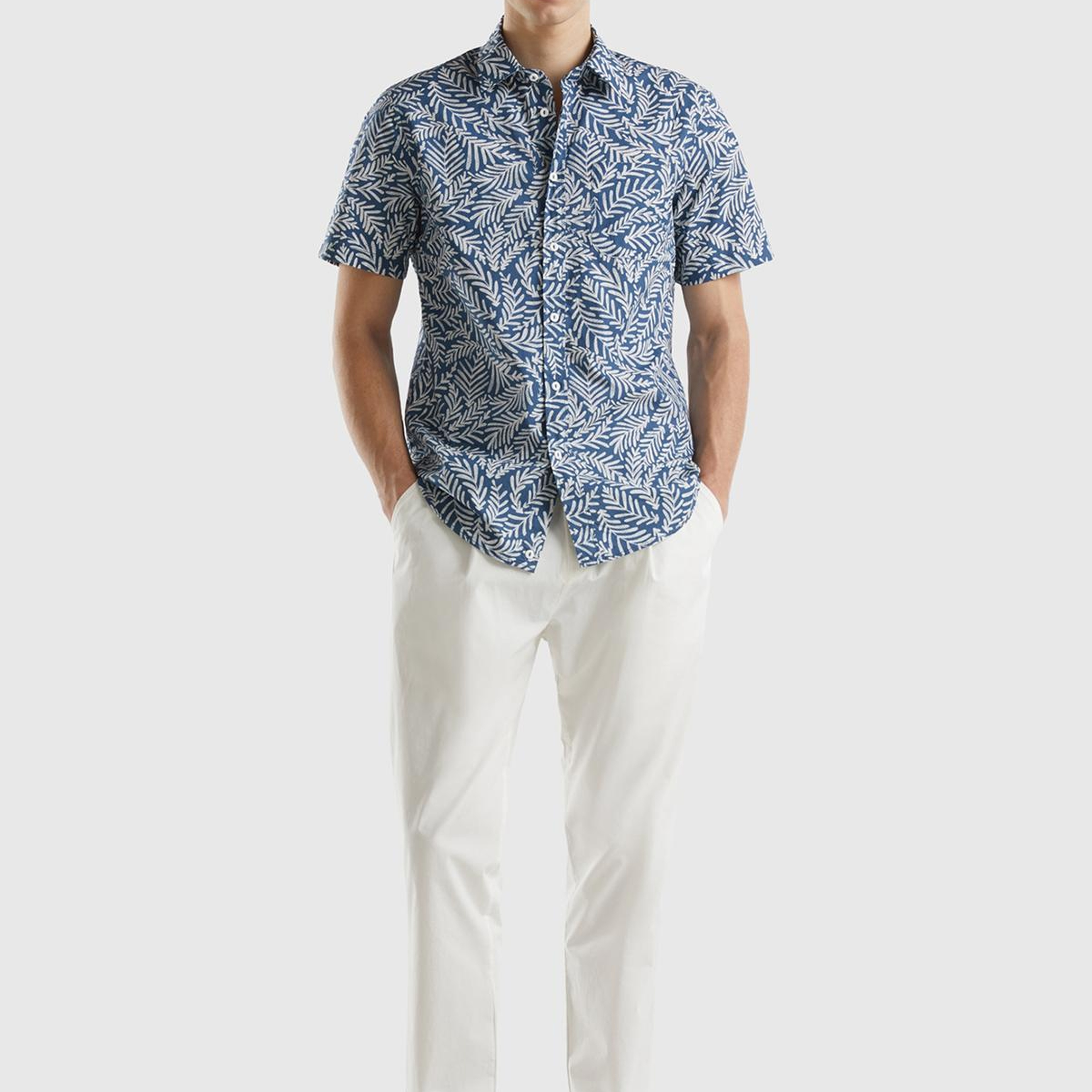 Erkek Krem Pamuk Karışımlı 4 Cepli Chino Pantolon