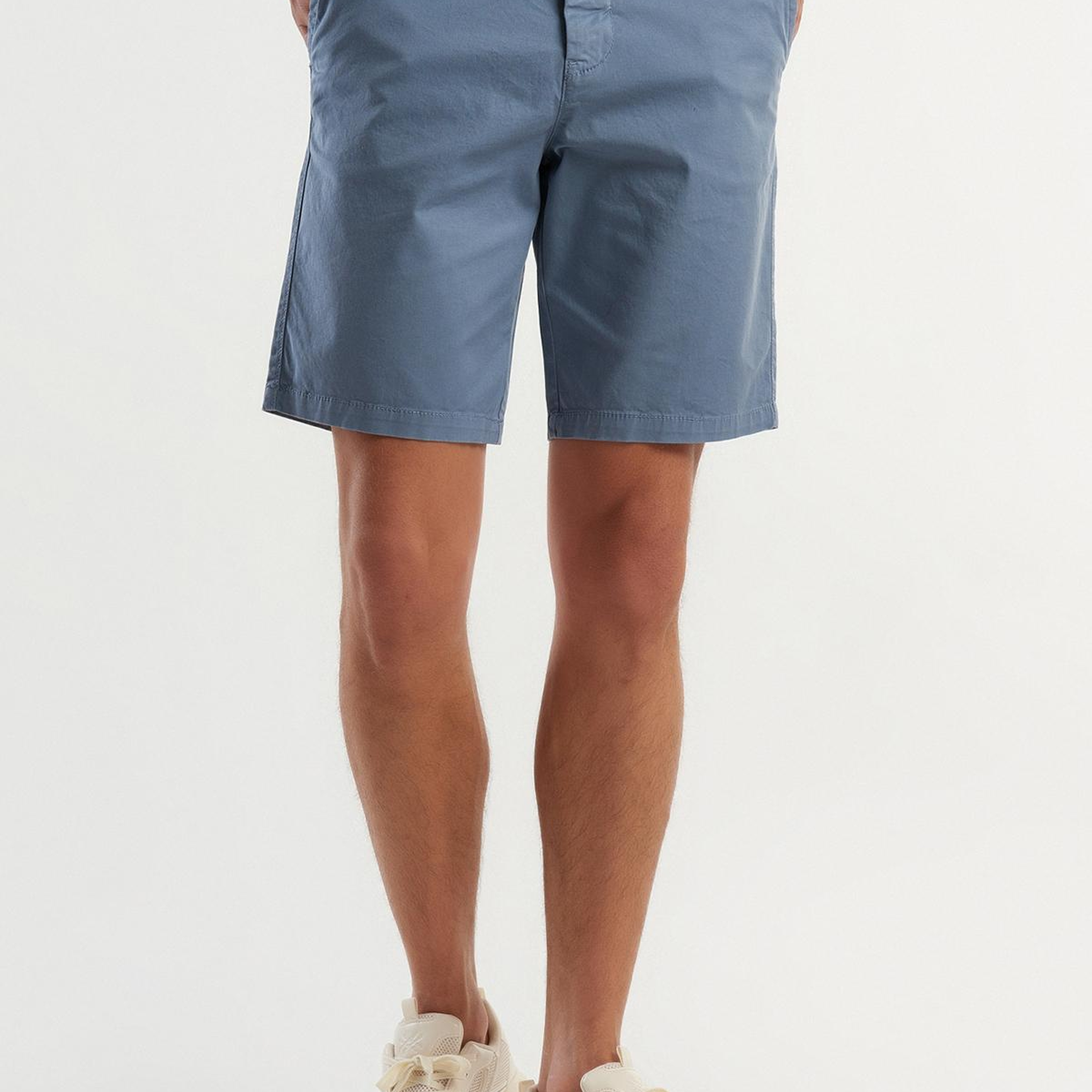 Erkek Gri Chino Bermuda