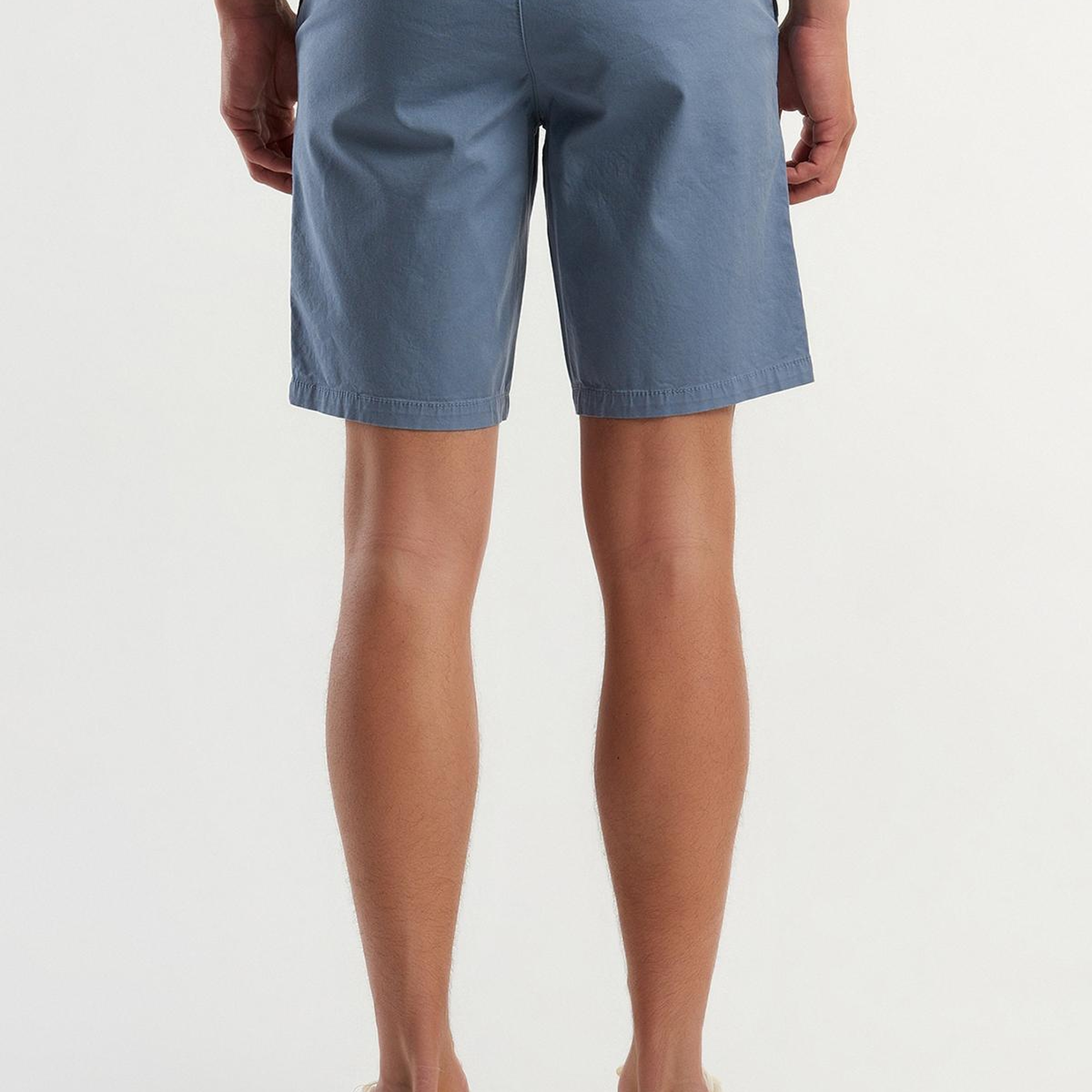 Erkek Gri Chino Bermuda